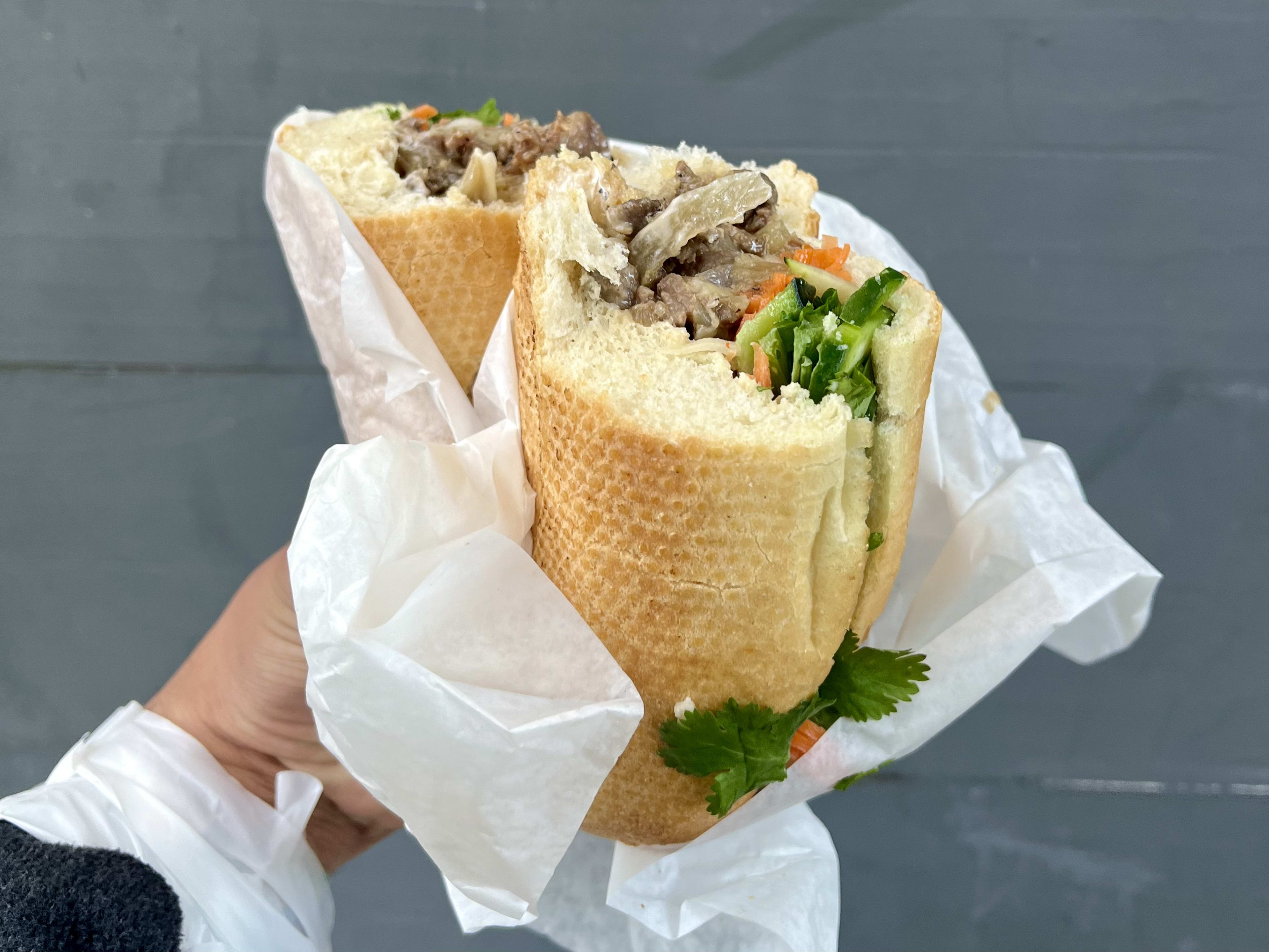 A bánh mì at Banh Mi Crunch.