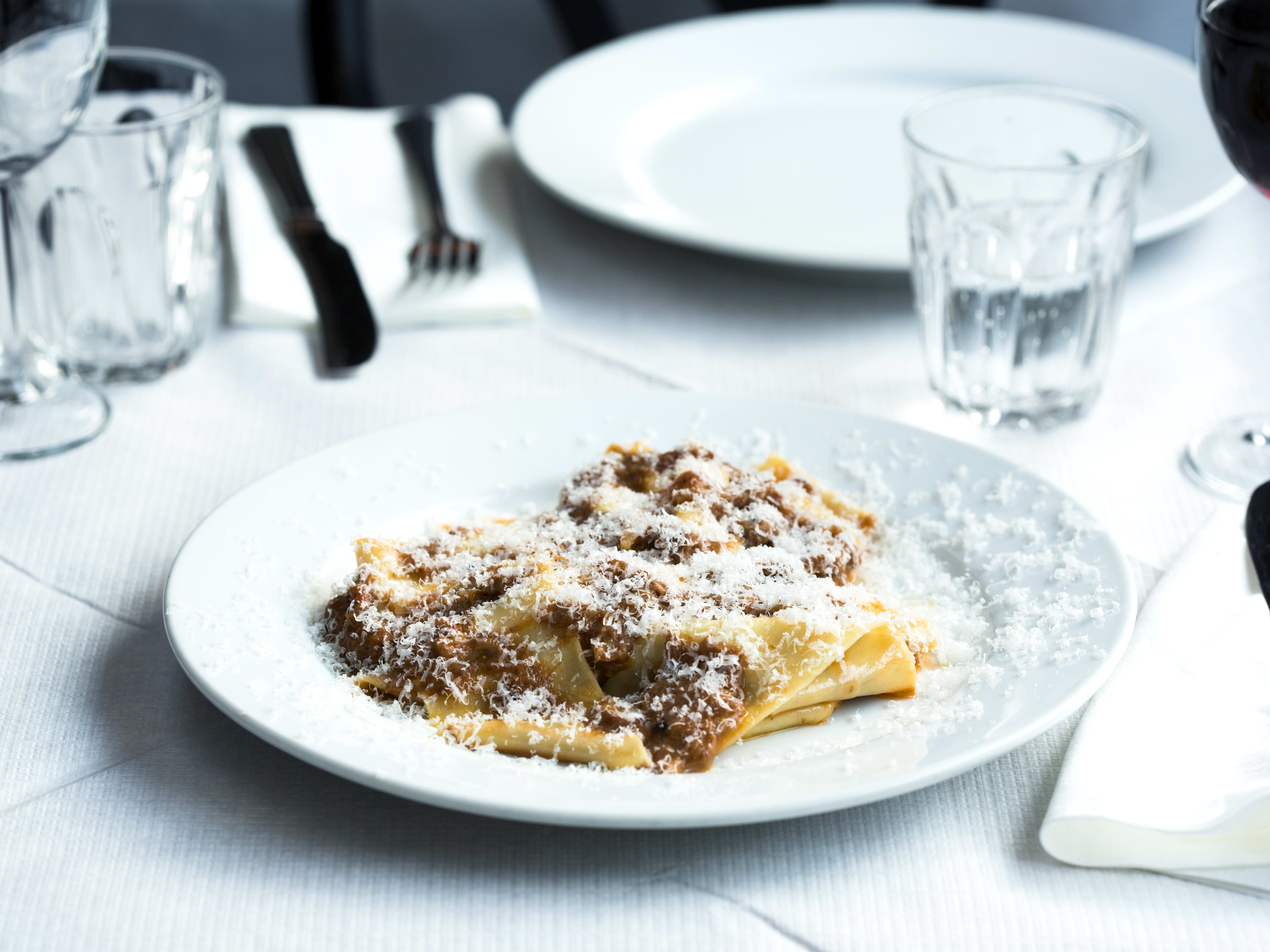 beef parpadelle dish at Trullo