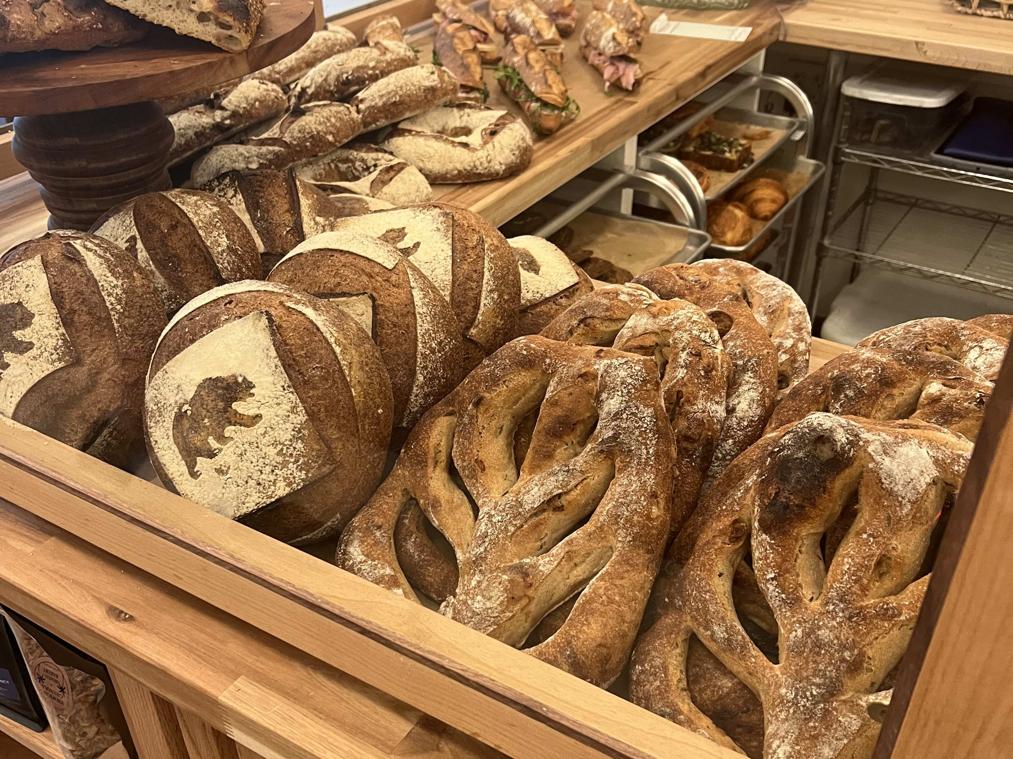 Country loaves at Bernal Basket in SF.