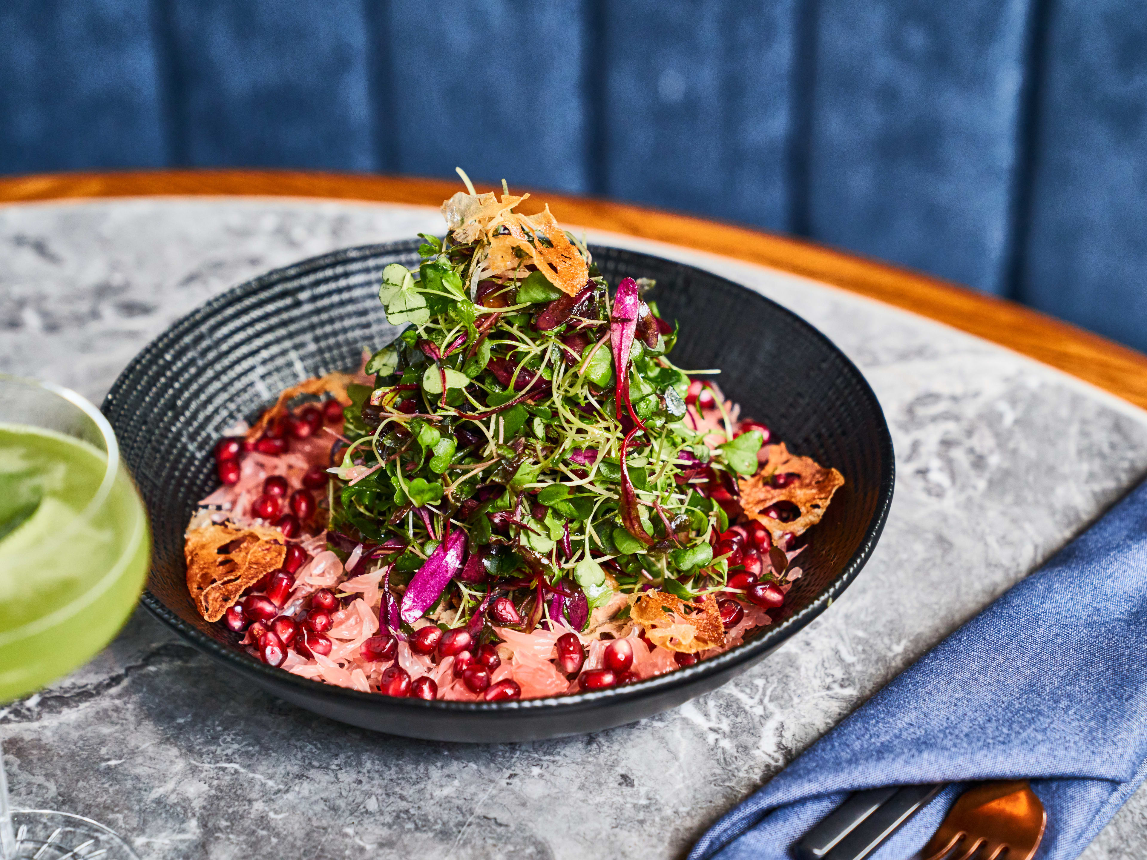 The crispy duck salad from Blue Whale