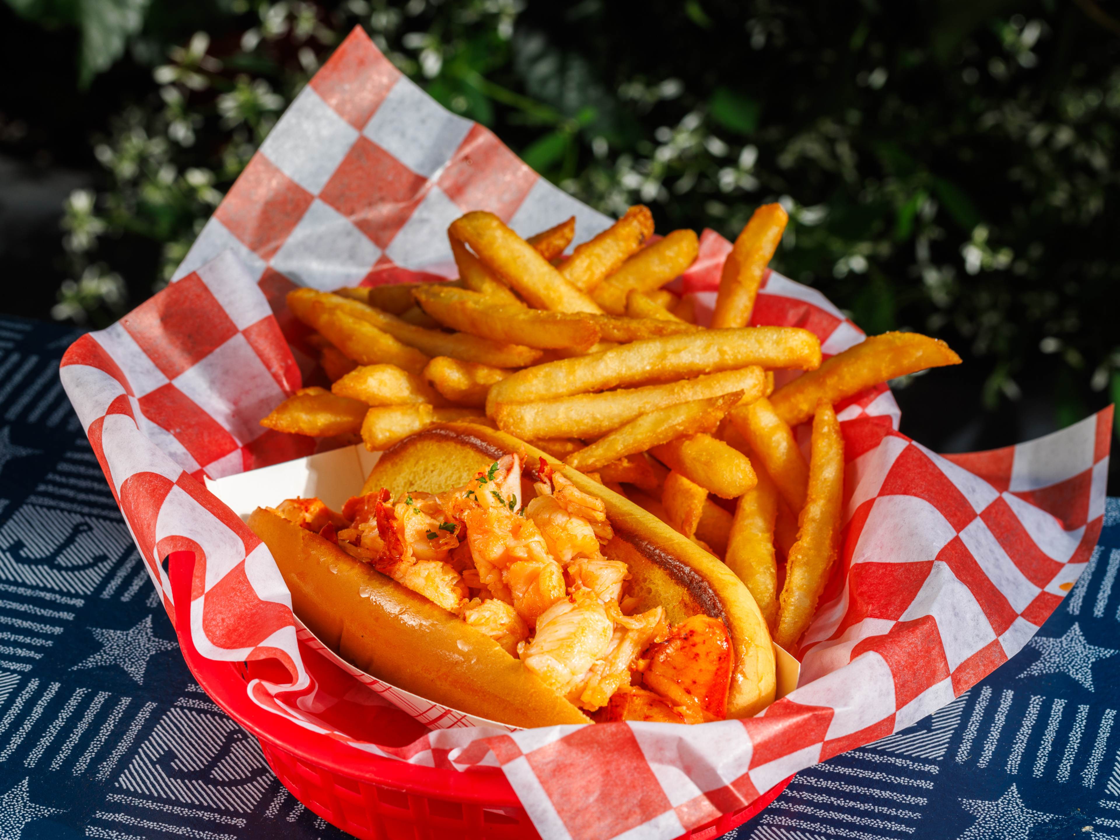 A lobster roll and fries from Bostwicks Chowder House.