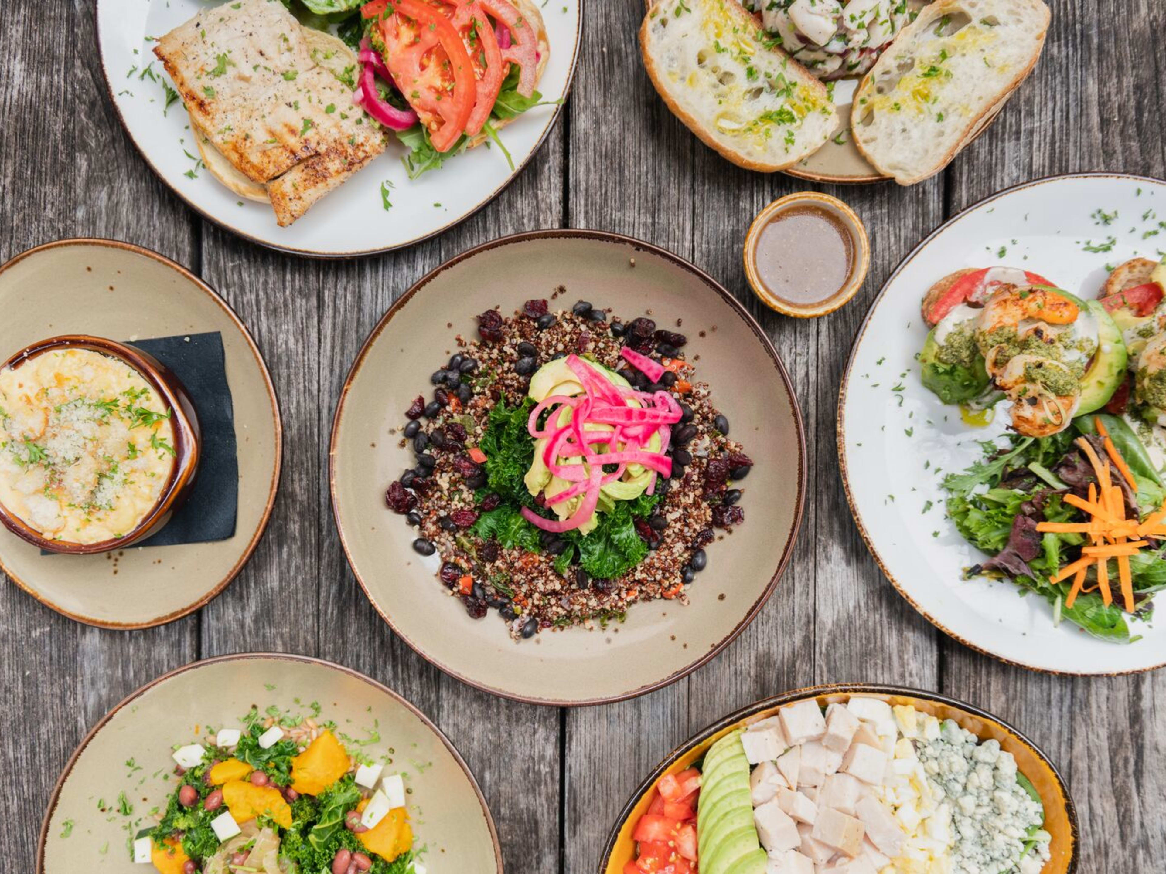 A food spread from the Cafe at Books & Books.