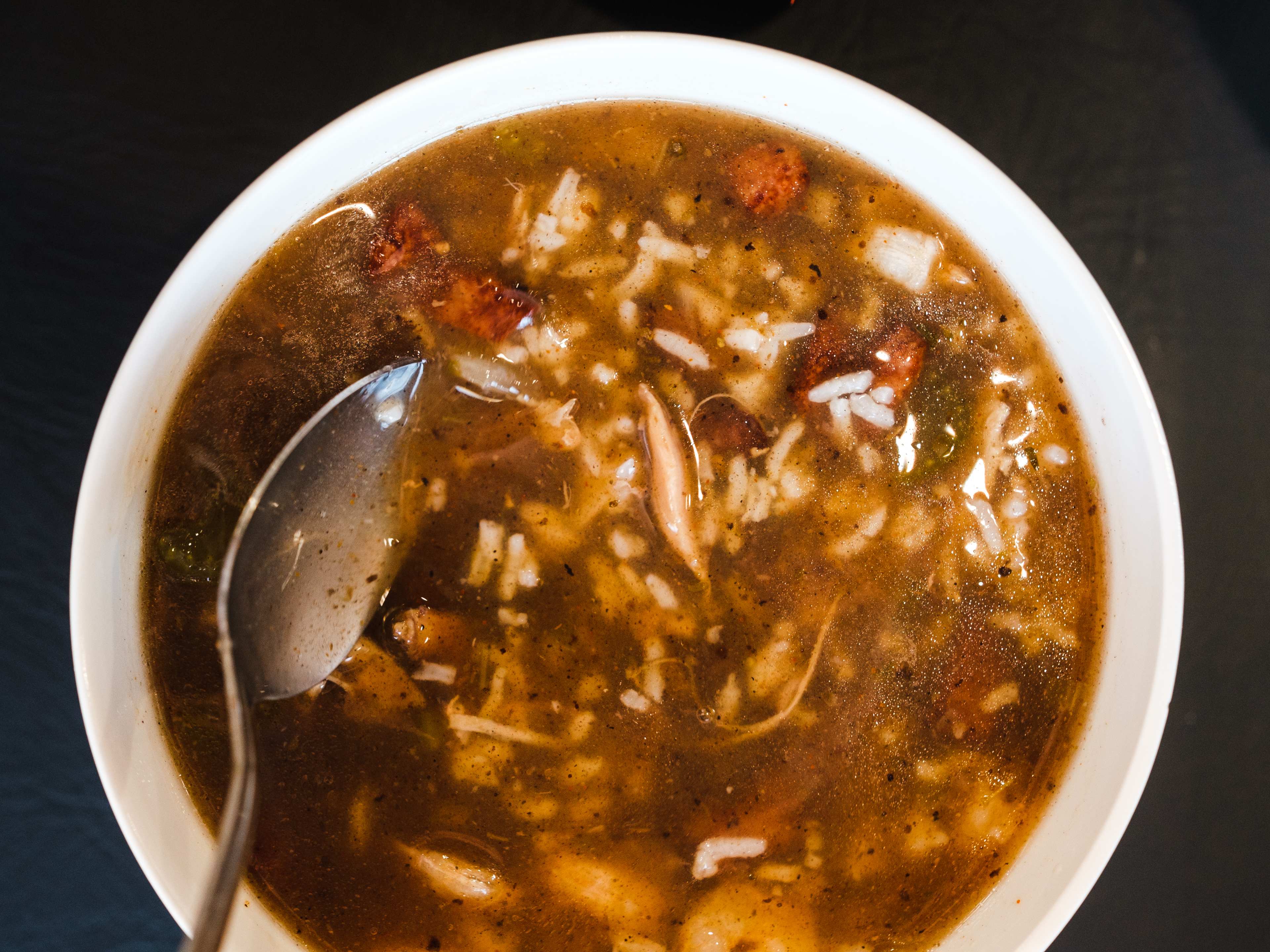 the seafood gumbo from The Cajun Stop.