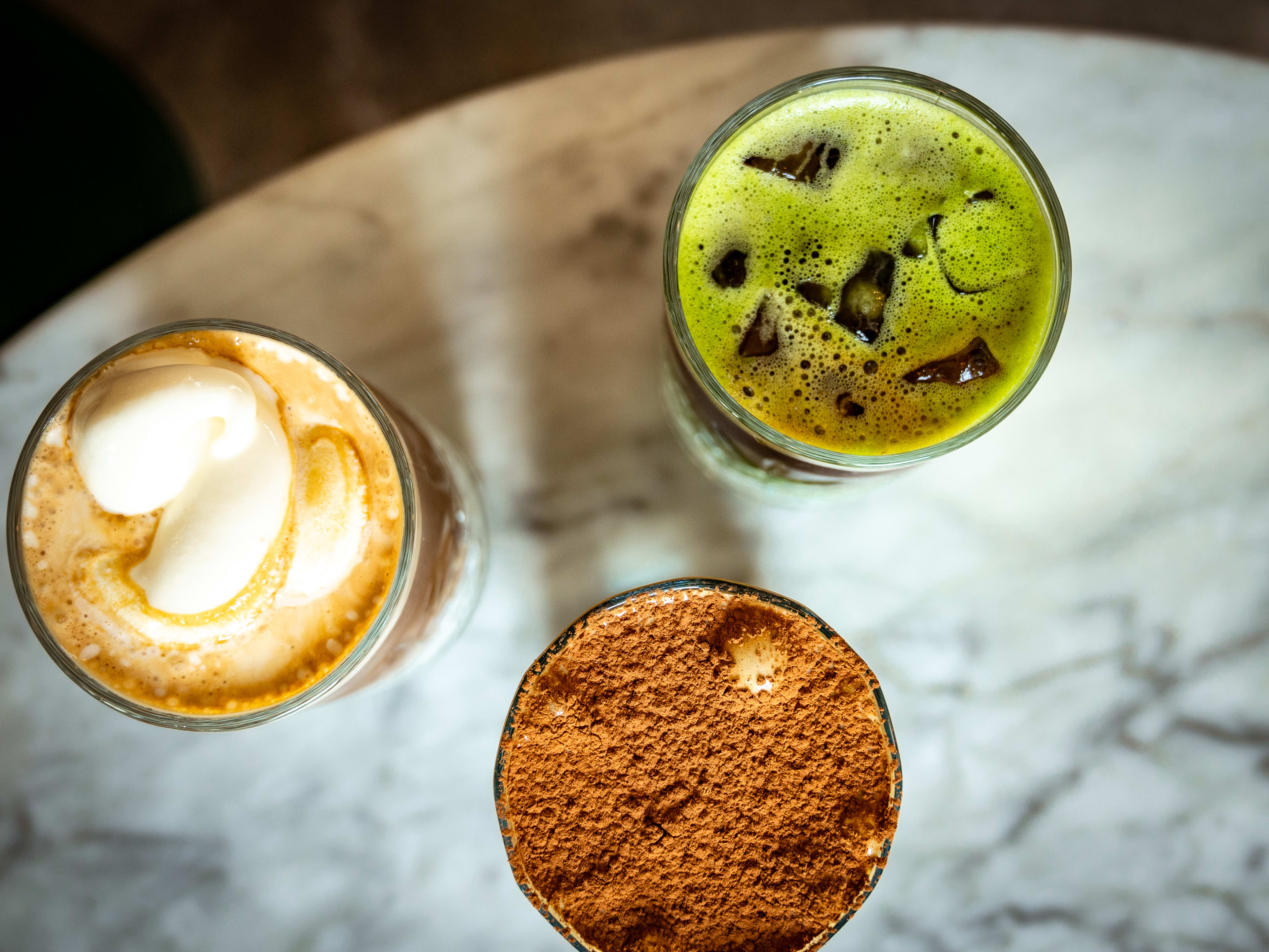 This is a selection of drinks from Càphê Roasters.