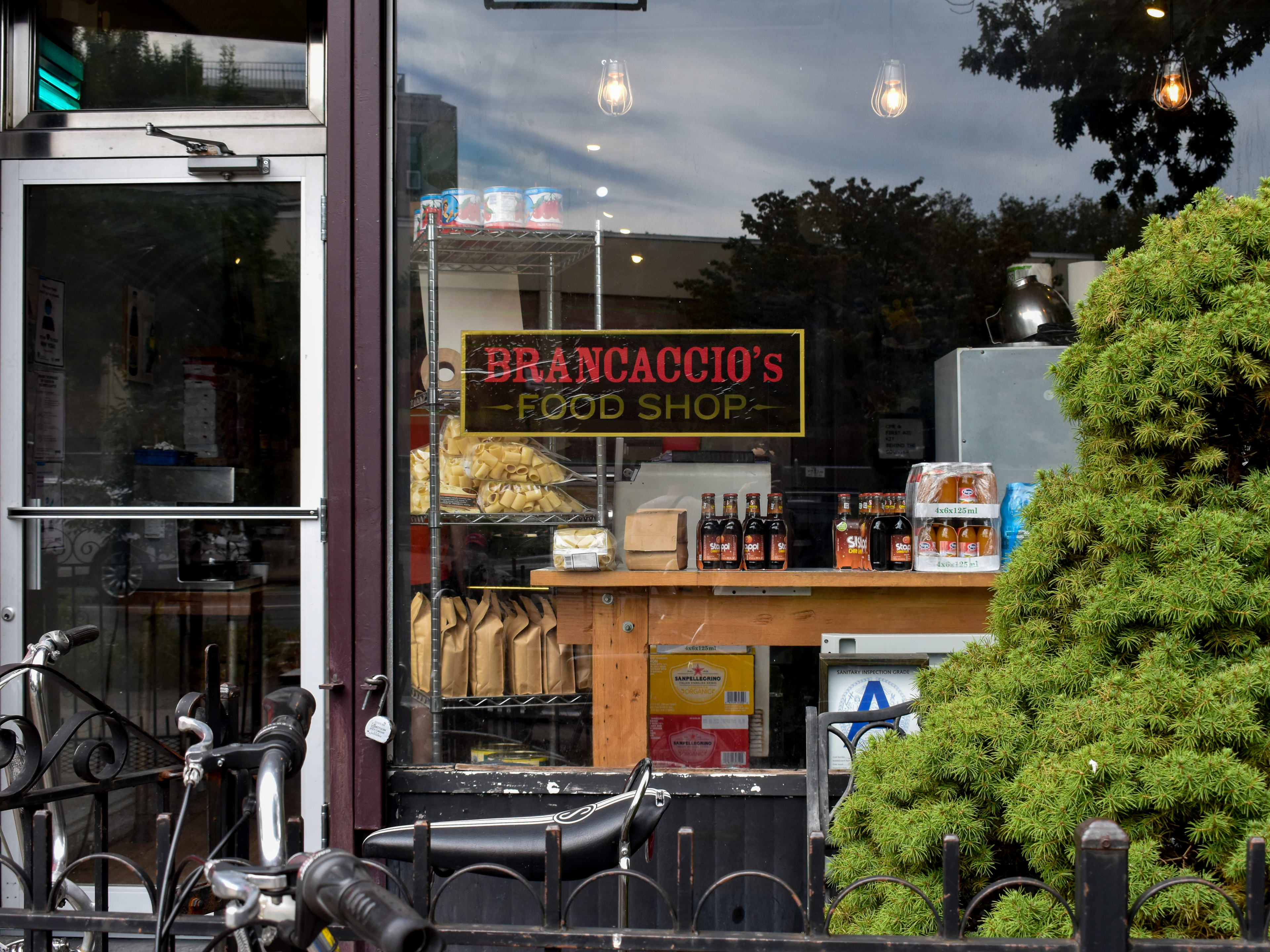 The glass exterior of Brancaccio's.