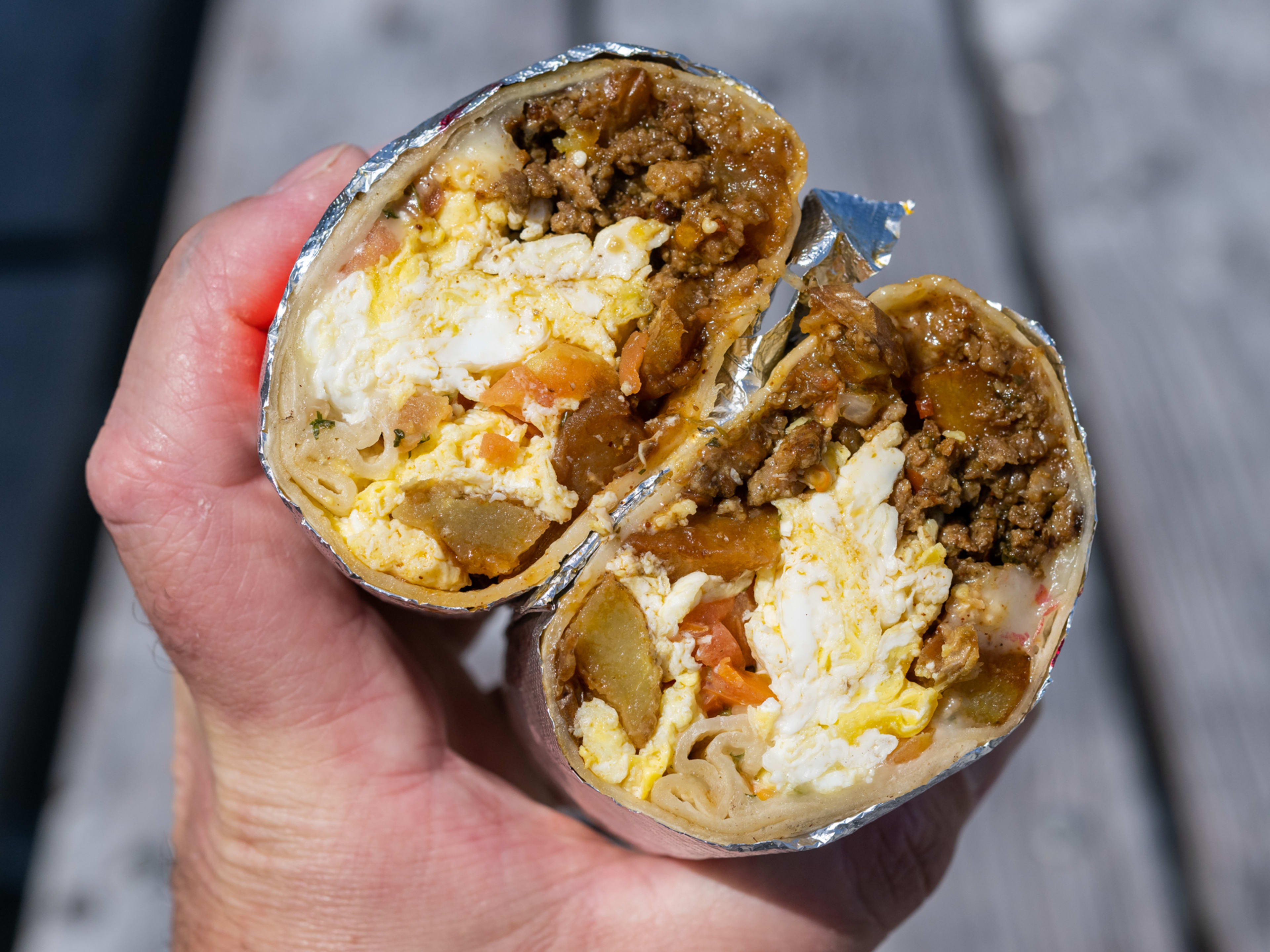 chorizo breakfast burrito