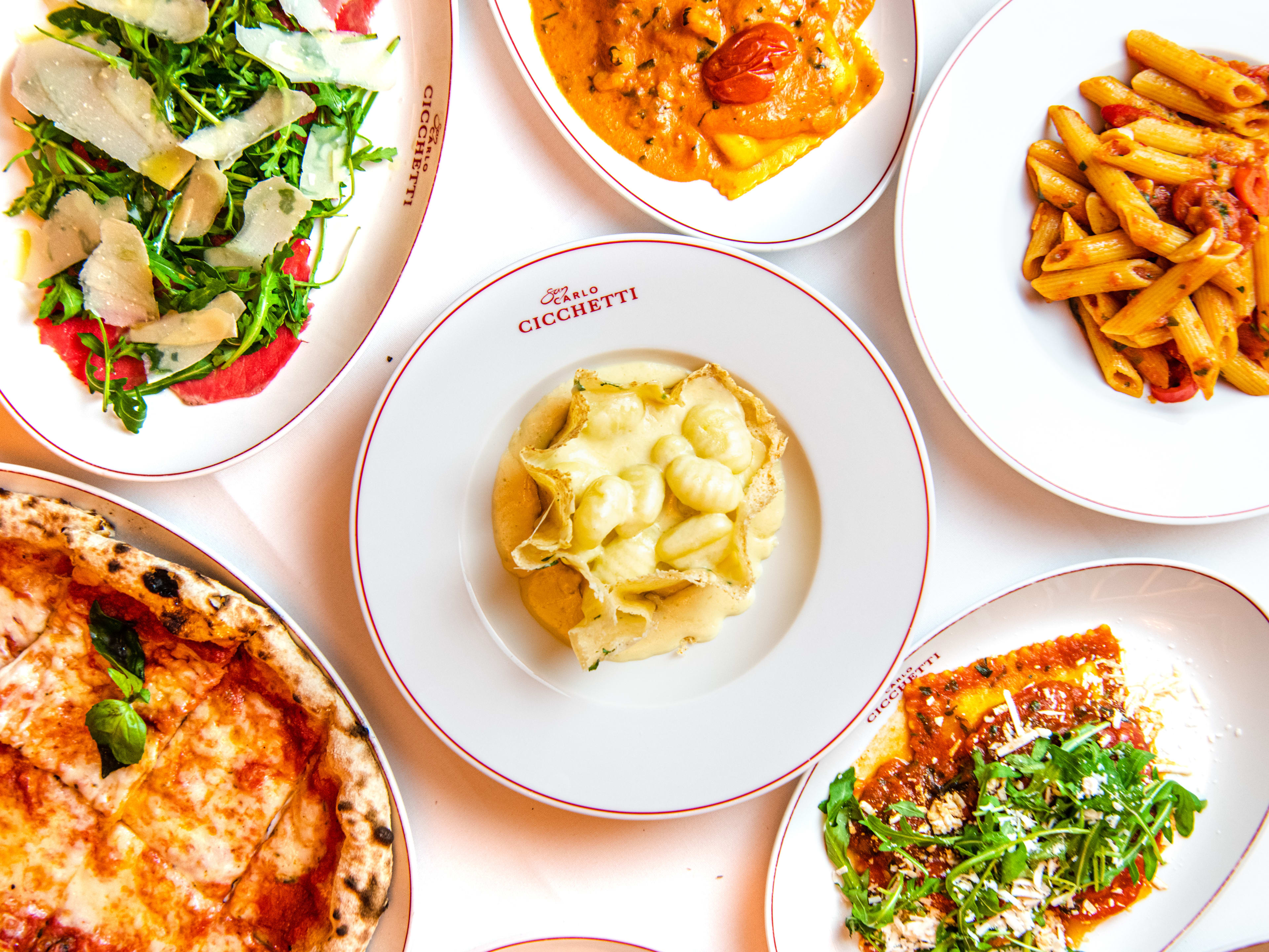 A spread of dishes from Cicchetti Knightsbridge.