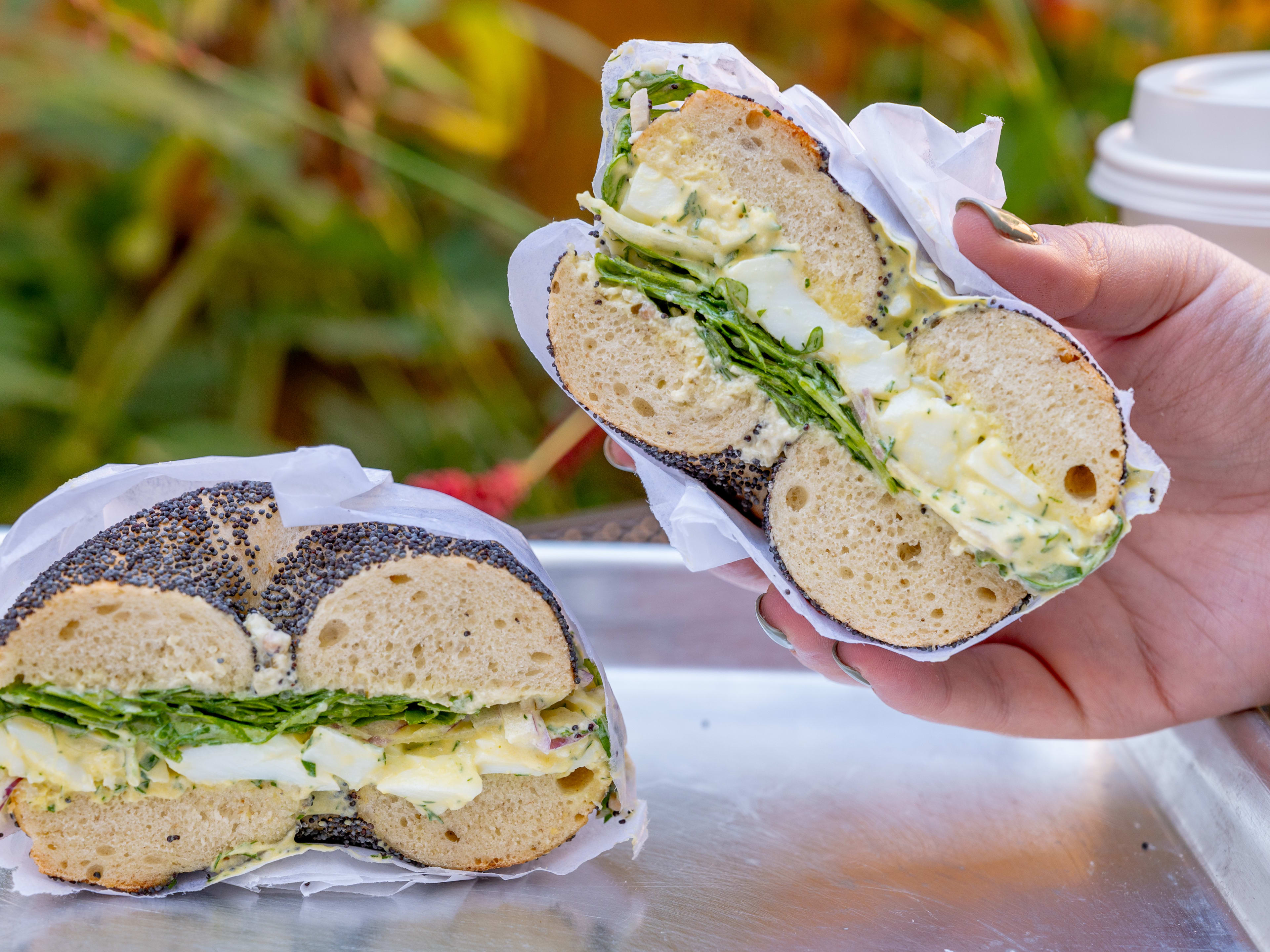 The herby egg salad from Cleo Bagels