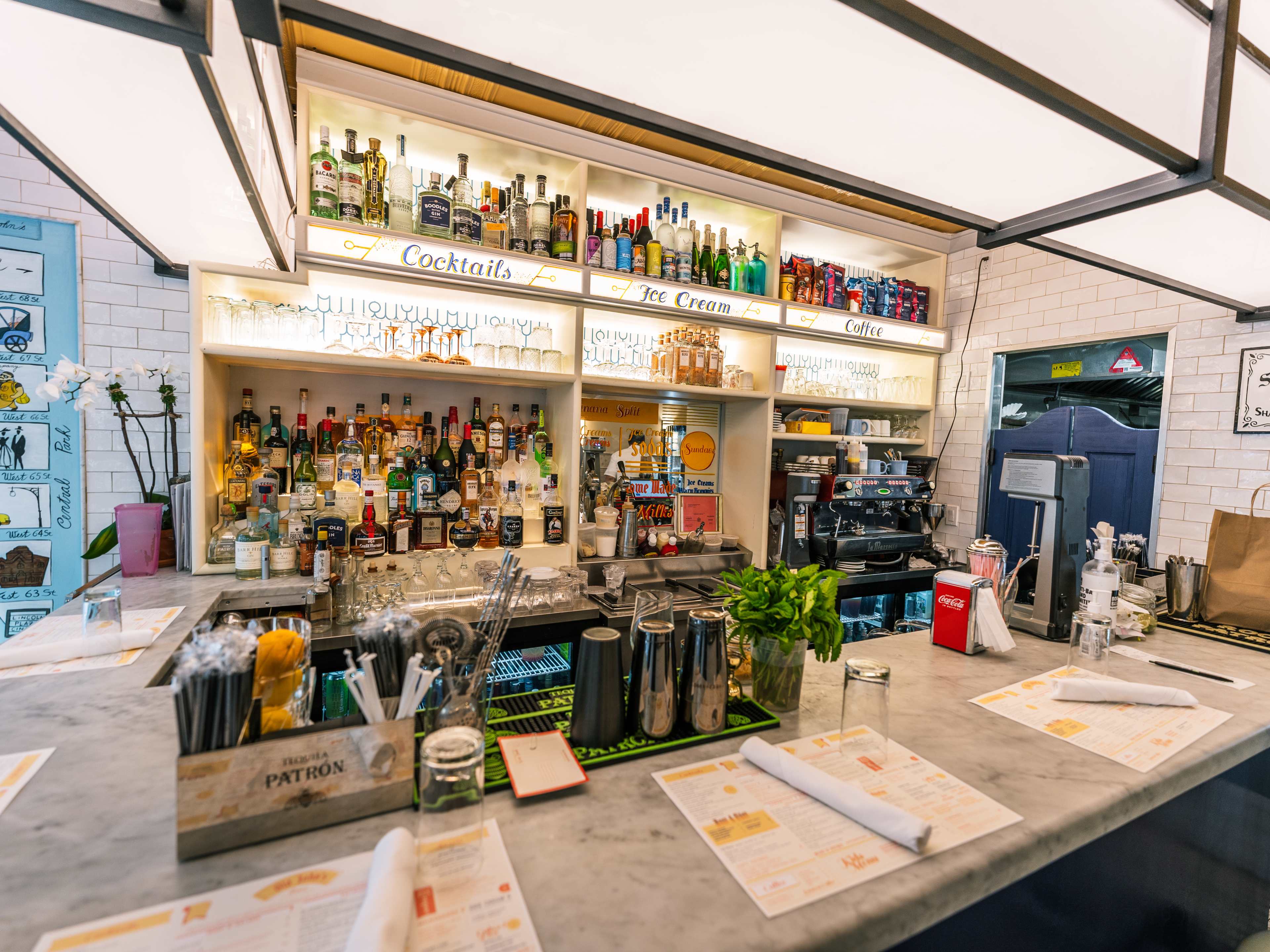 full bar at old john's diner