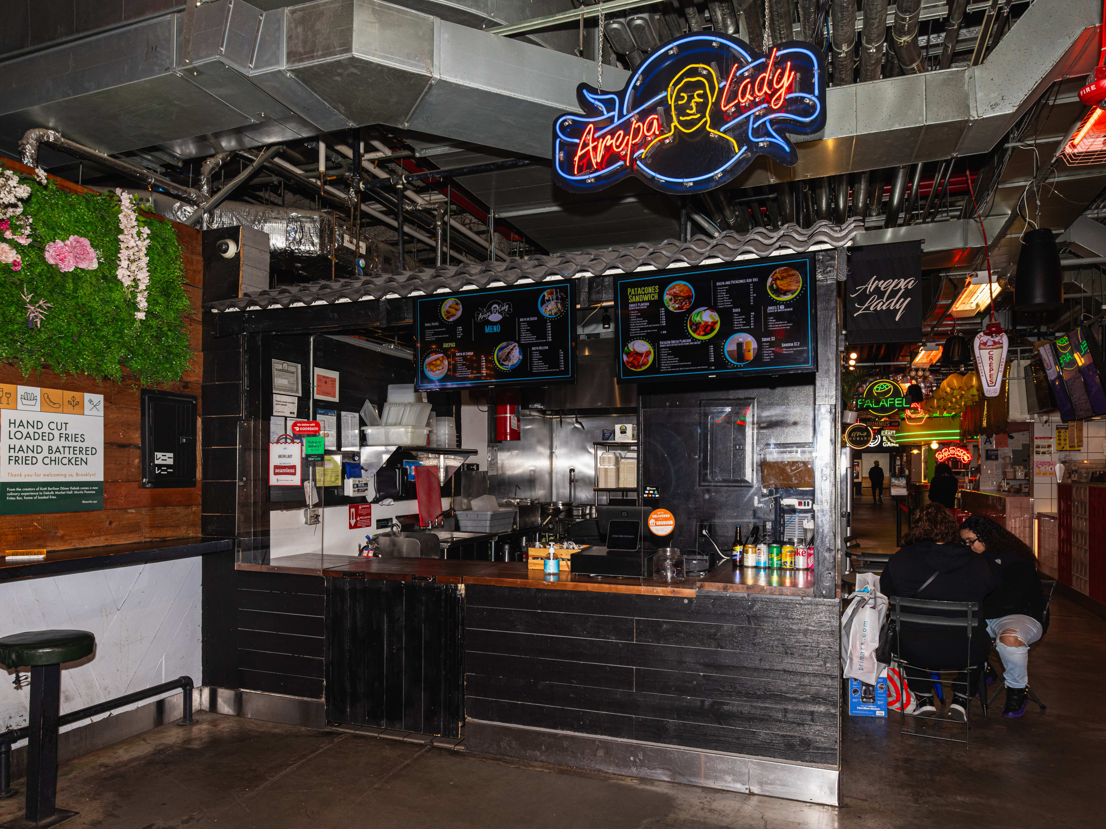 the arepa lady stall at DeKalb Market Hall