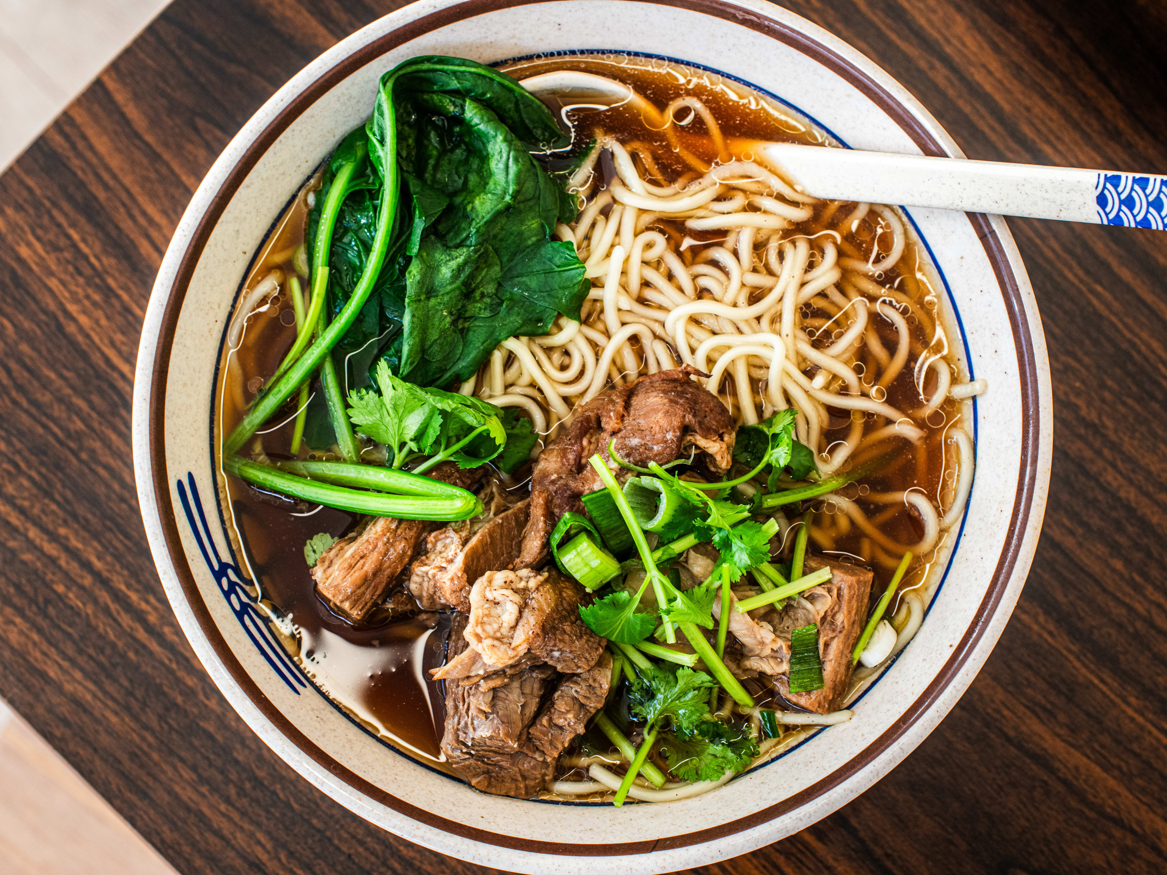 The beef noodle soup from Dr.Noodle.