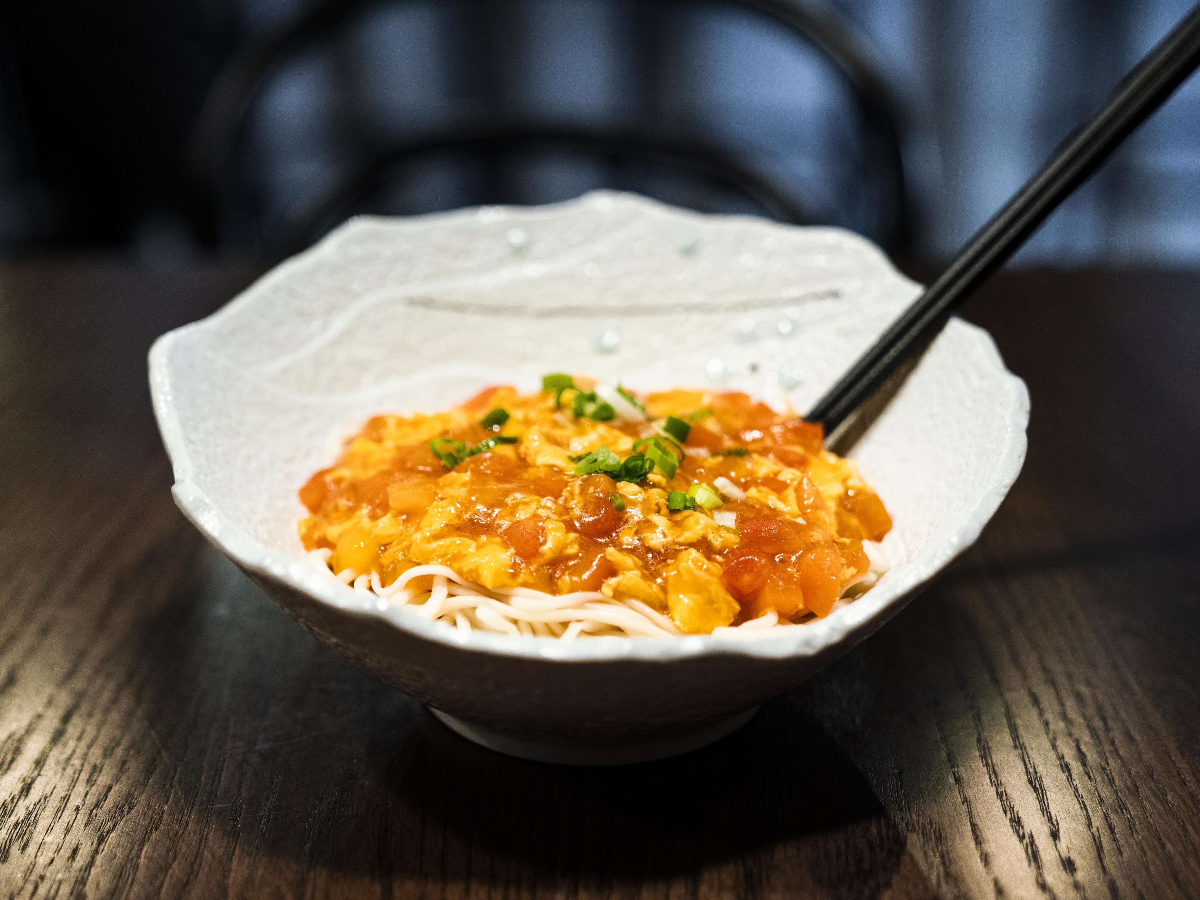 The tomato egg noodles at Dumpling Story