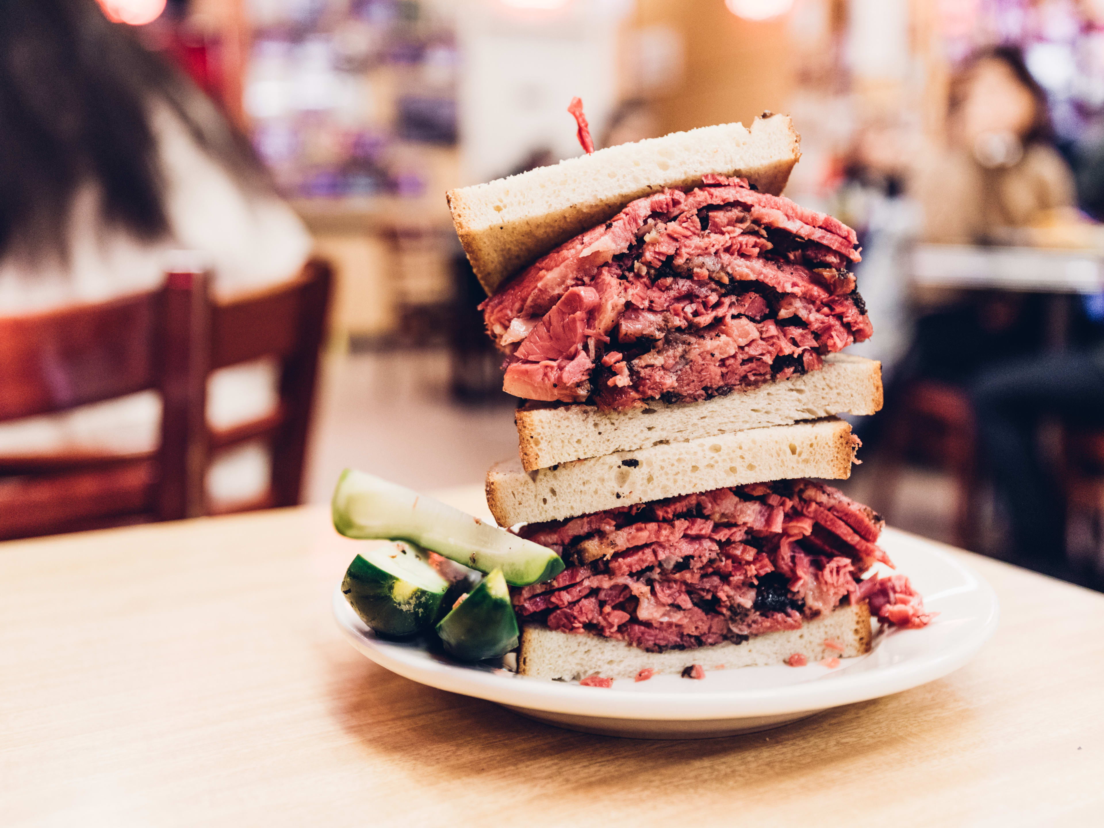 A pastrami sandwich at Katz's.