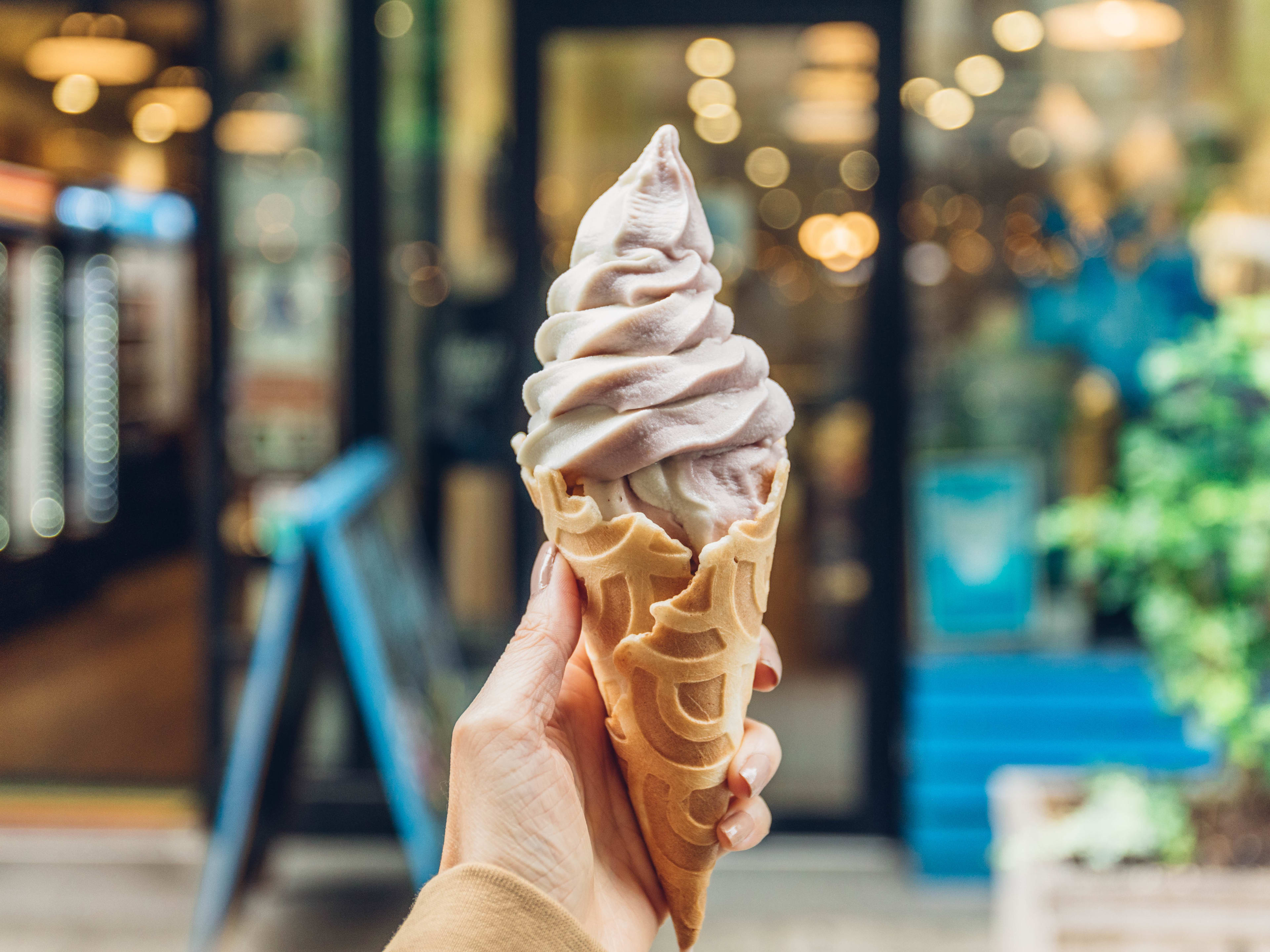 An ice cream cone from Orchard Grocer.