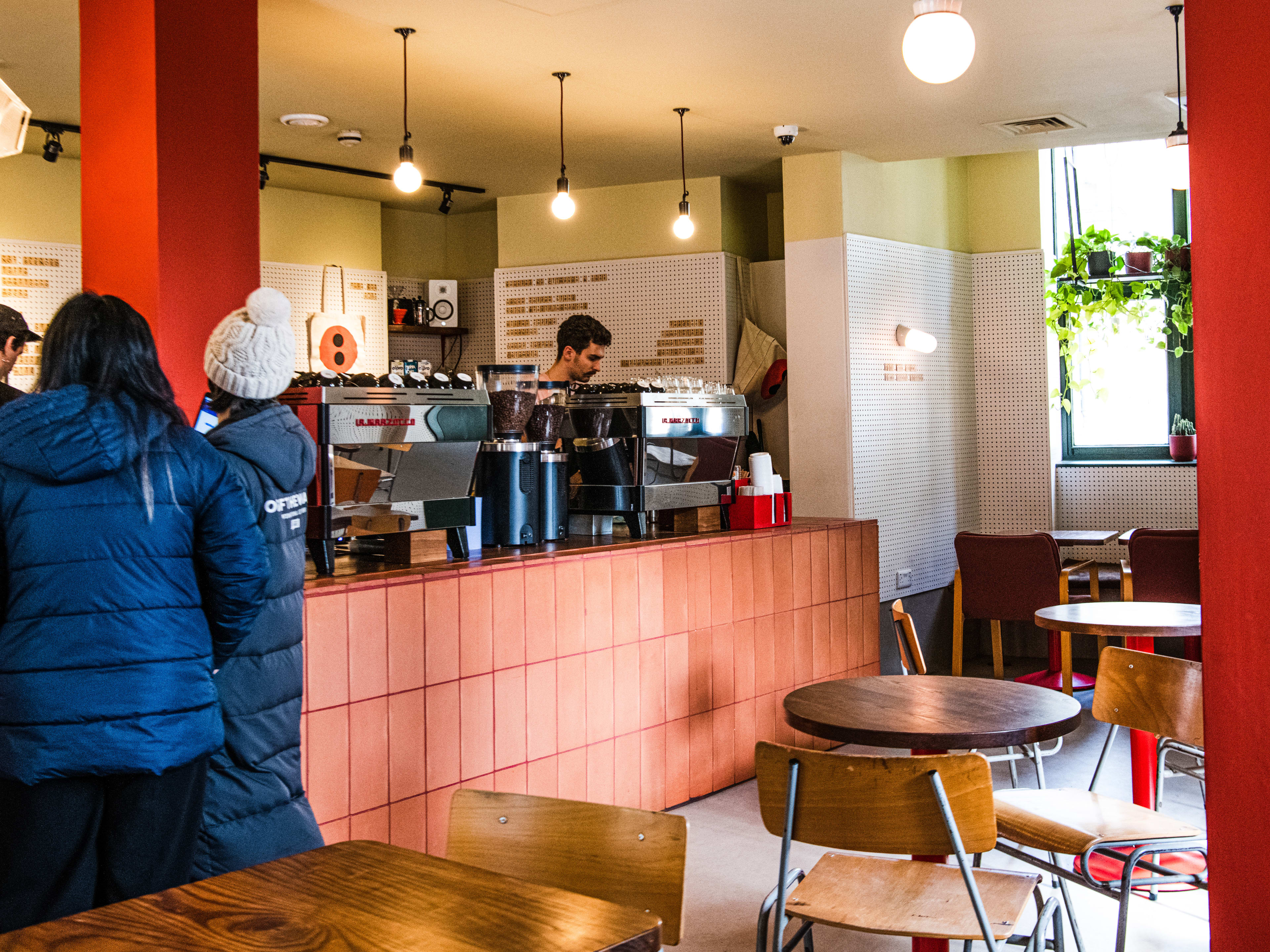 People order at the coffee bar at FWD:Coffee.