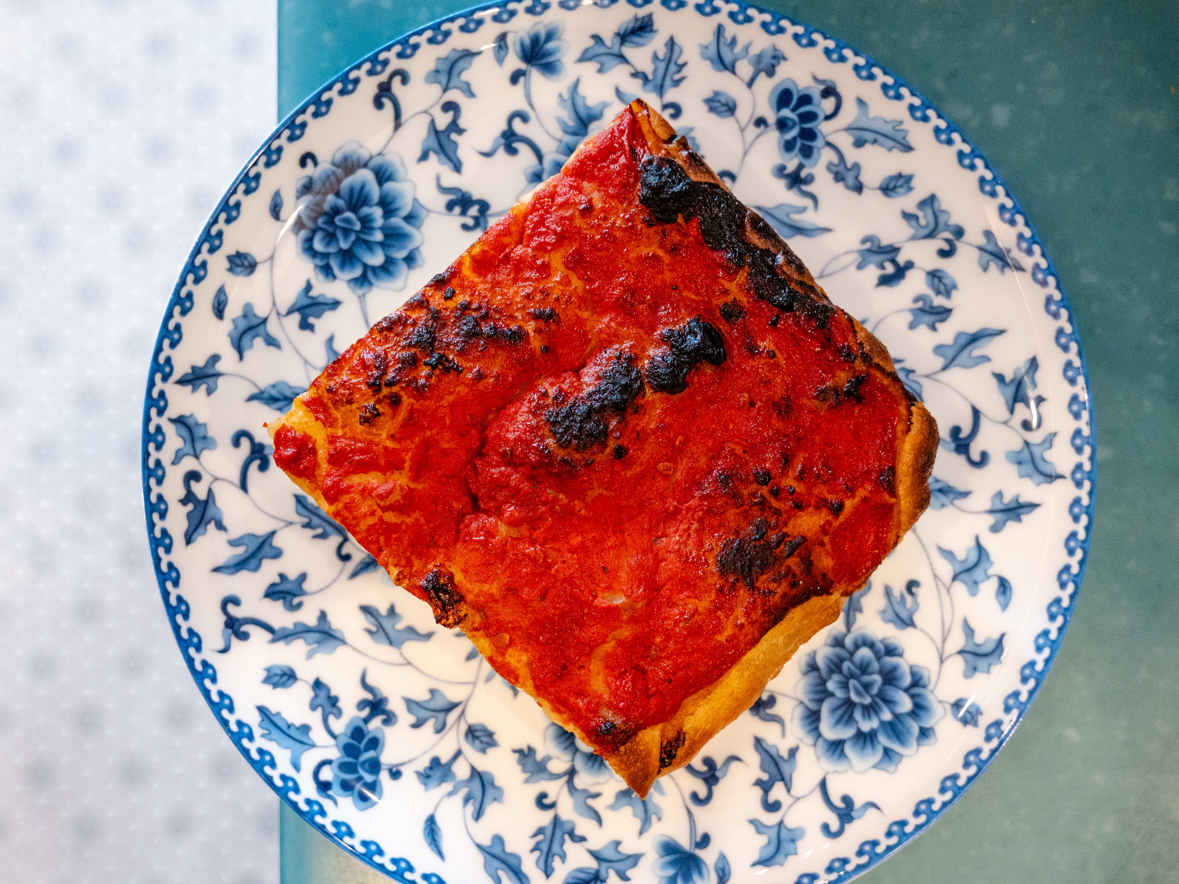 This is the tomato pie at Fiore in Kensington.