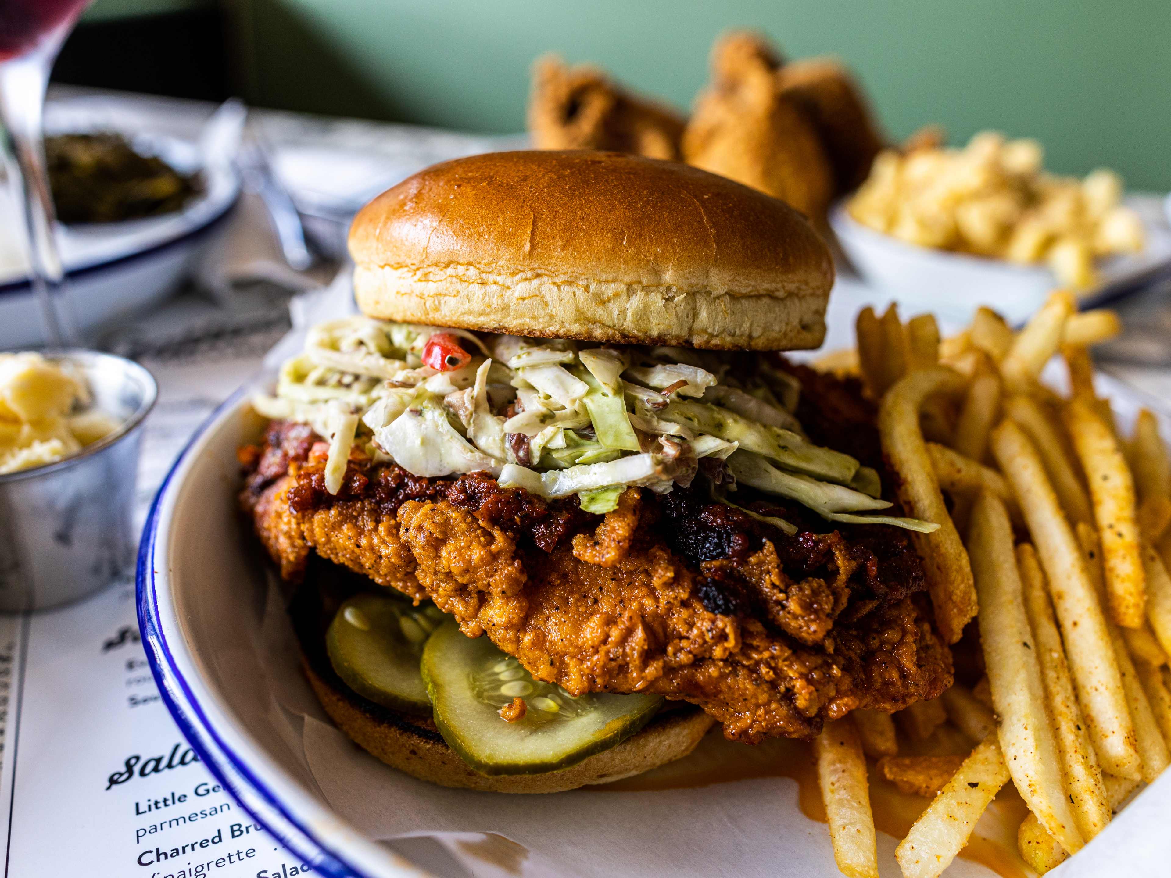 The H-Town Hot Crispy Chicken Sandwich from Gatlin’s Fins & Feathers.