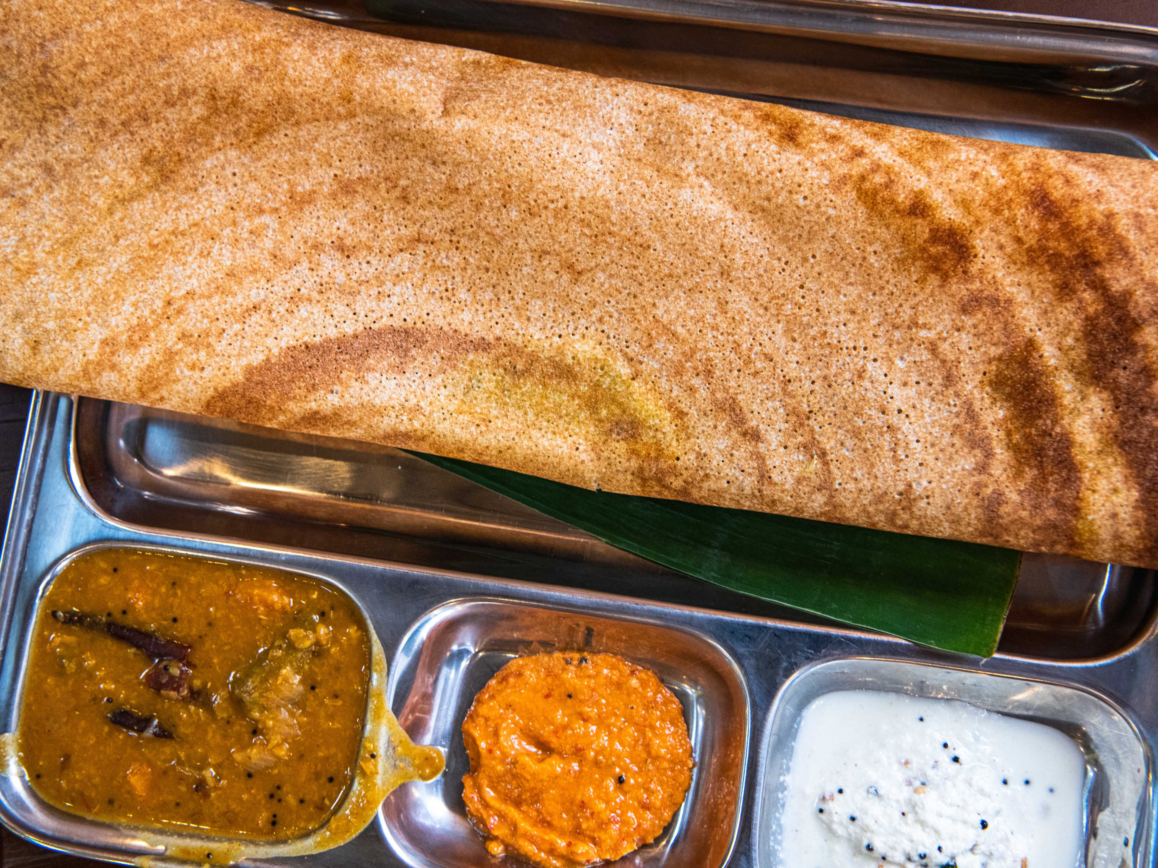 The masala dosa from Hawker's Kitchen.