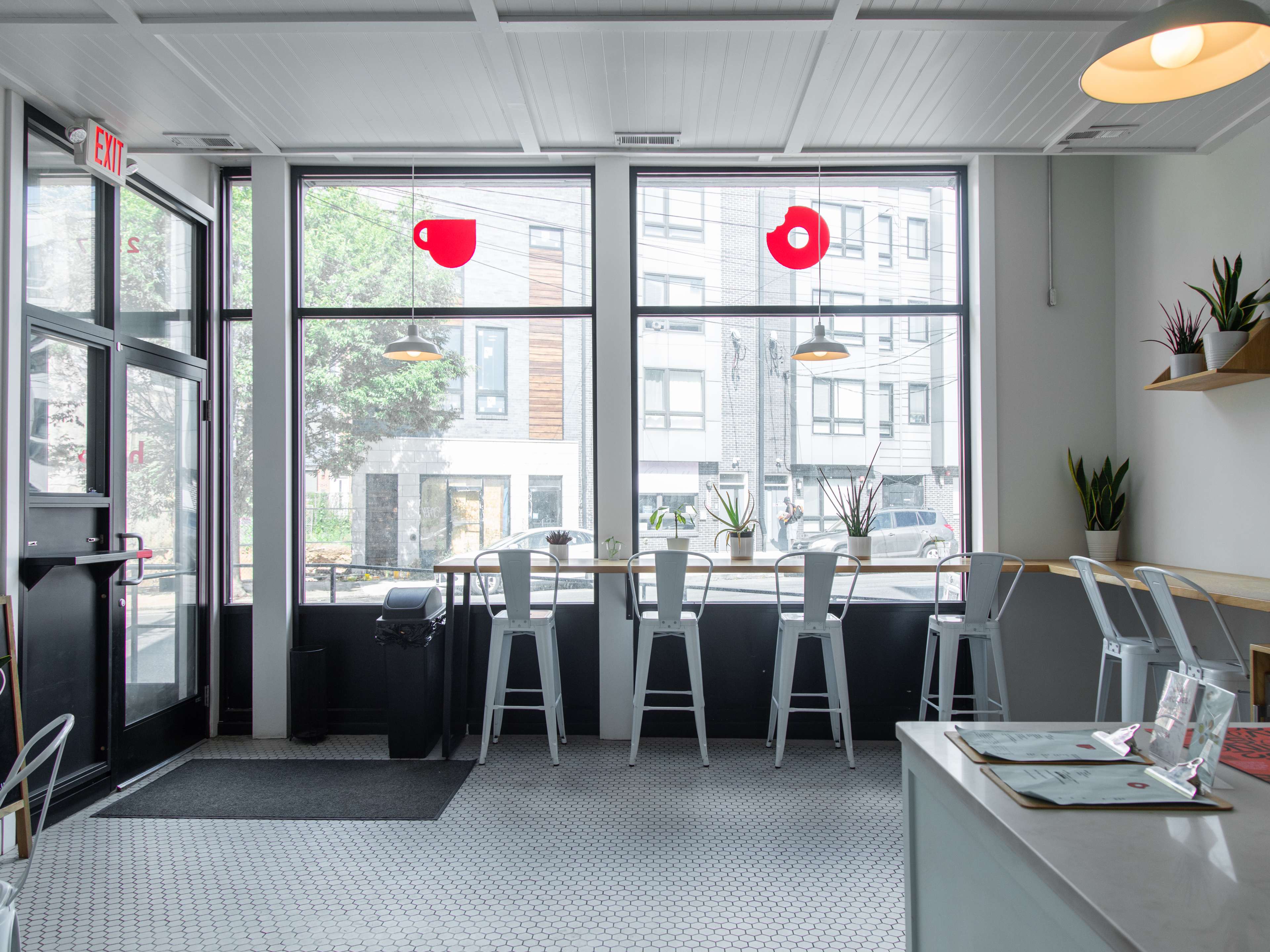 This is the interior of Hello Donuts.