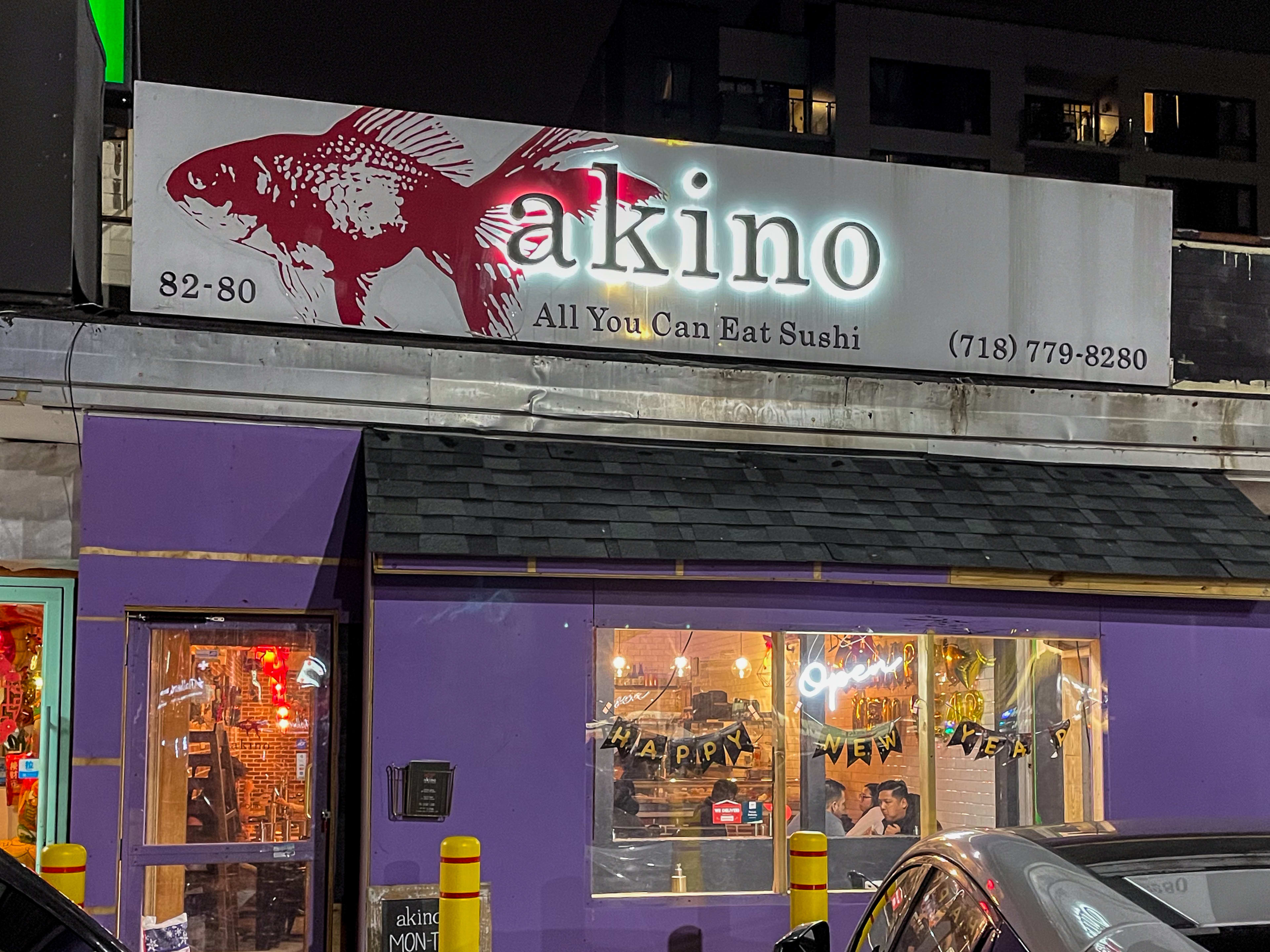 The exterior of Akino Sushi