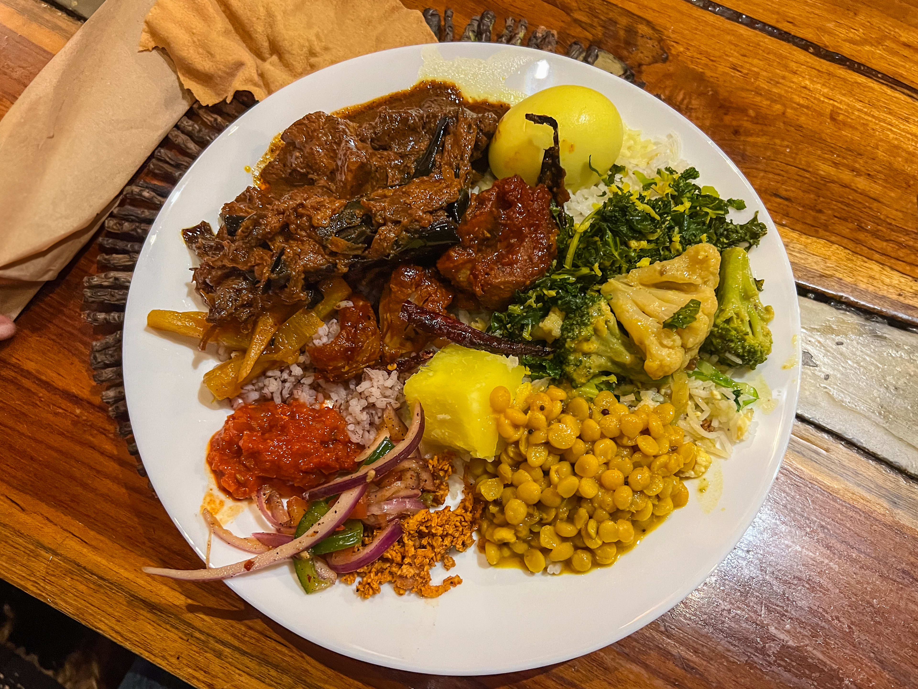 A plate of food at Lakruwana.