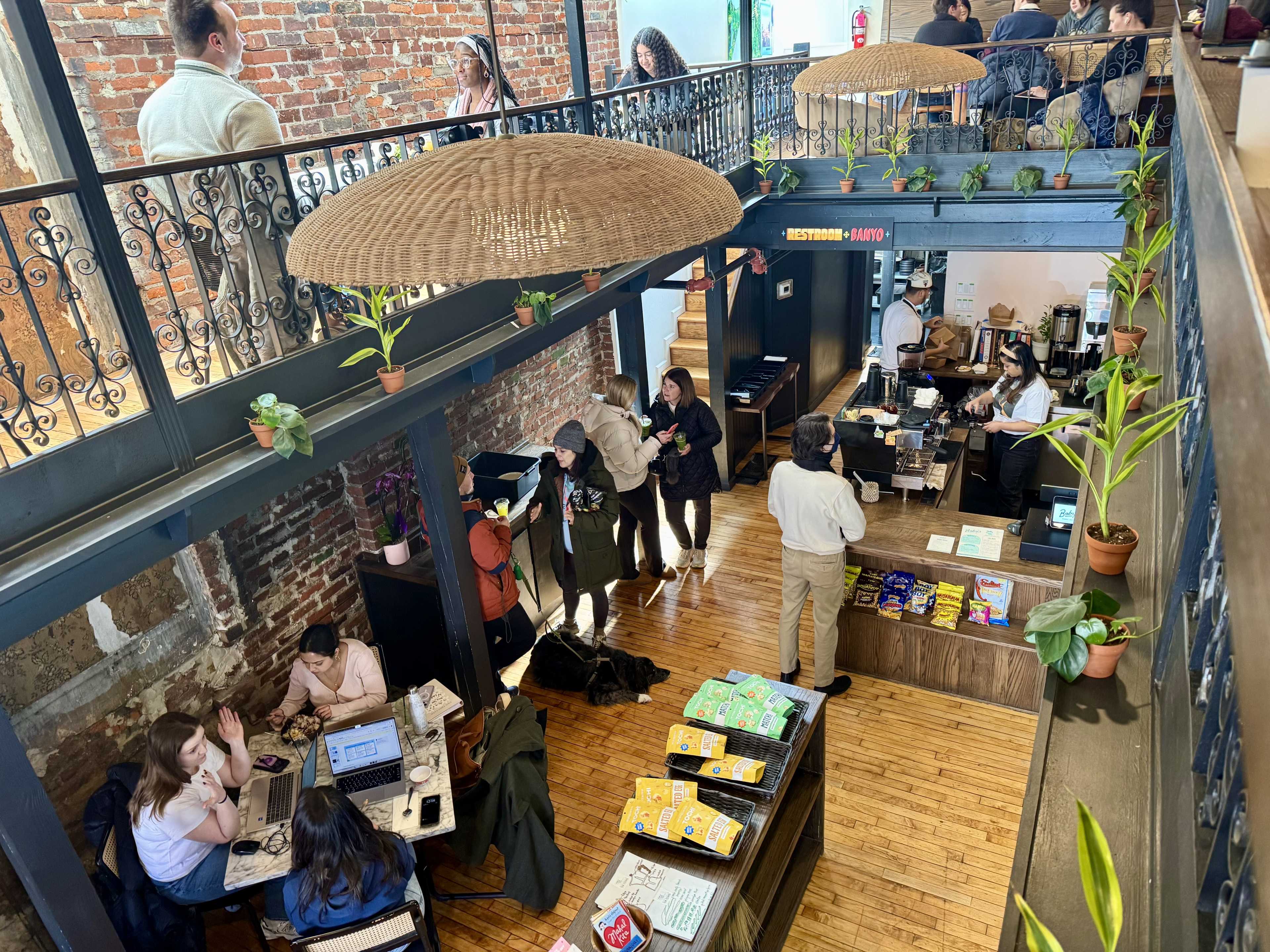 This is the interior of Baby's Kusina + Market.