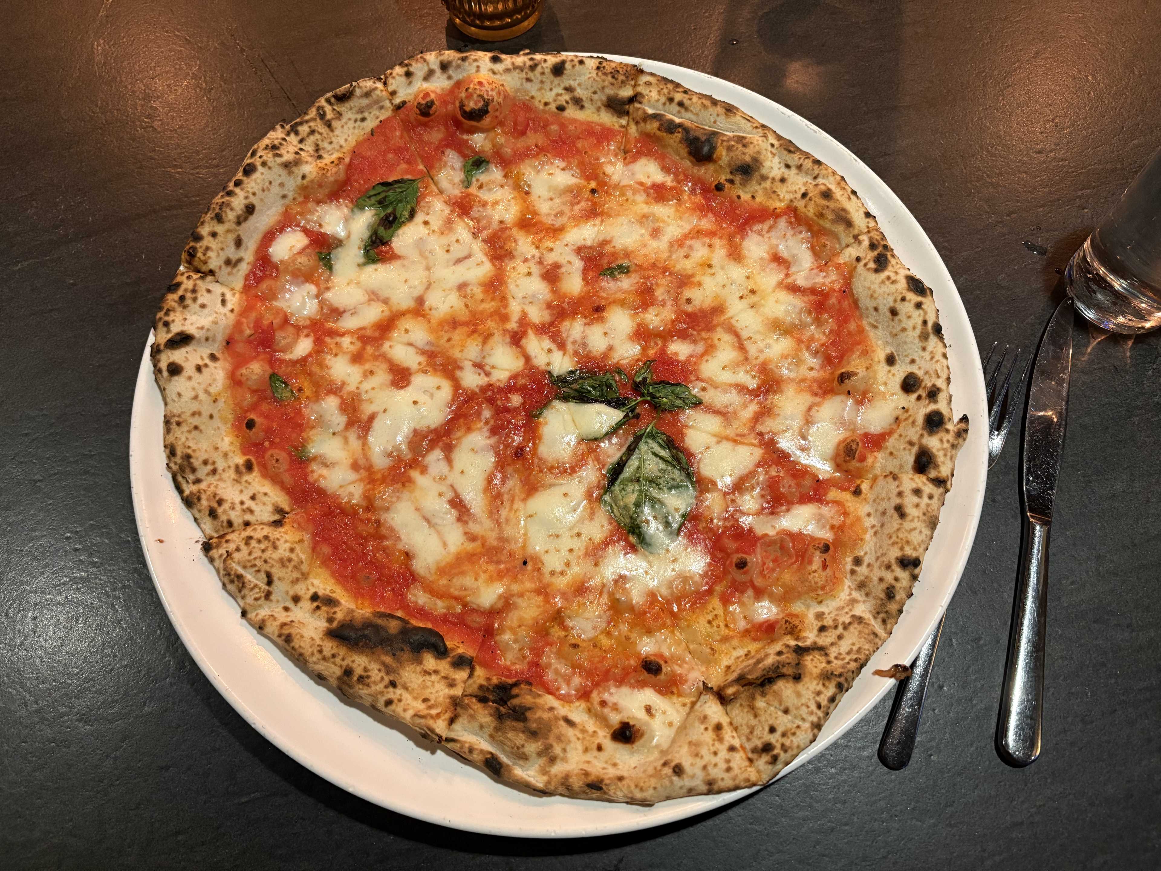 a margherita pizza