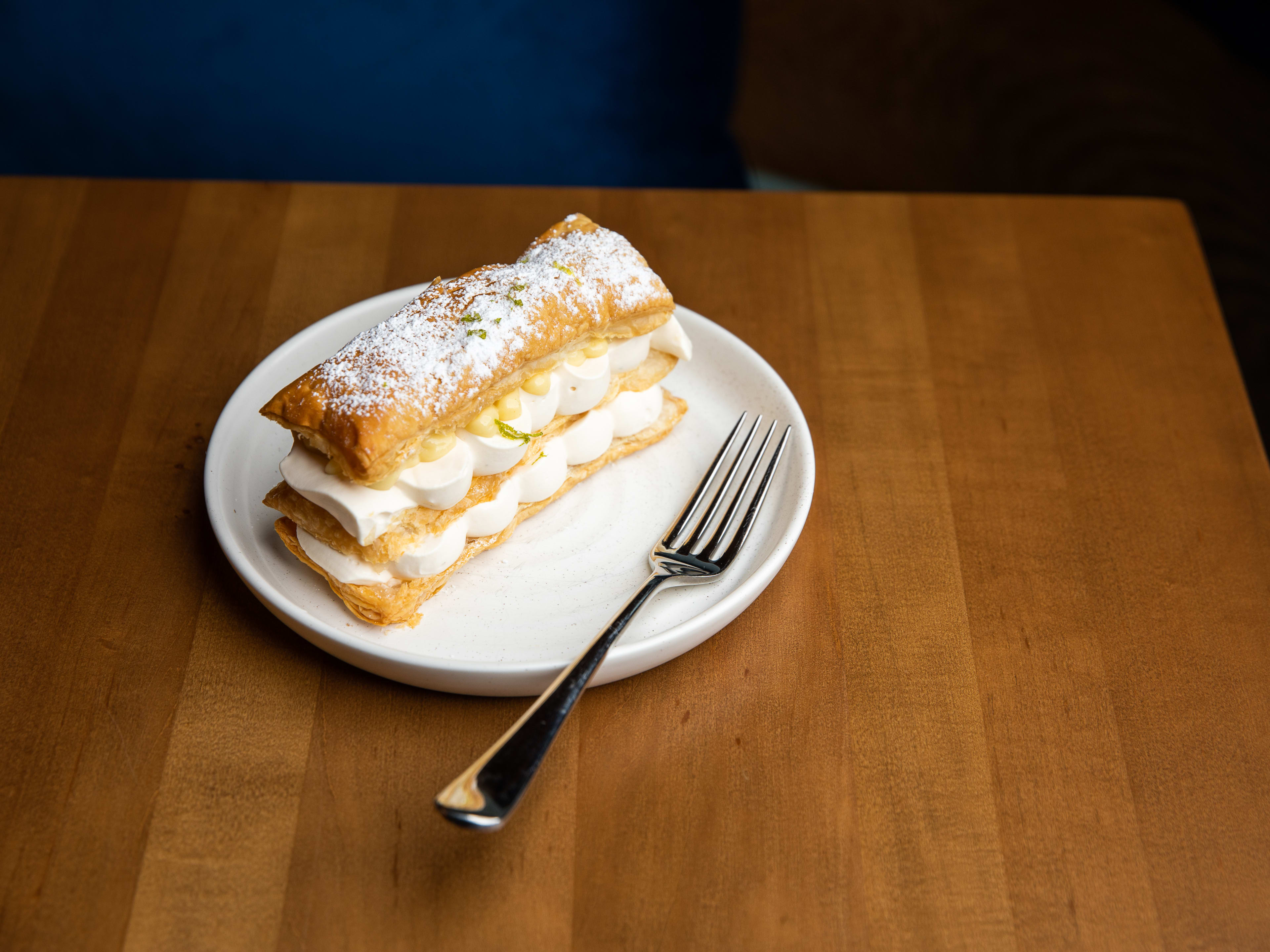 Mille-feuille with fork at Bad Idea