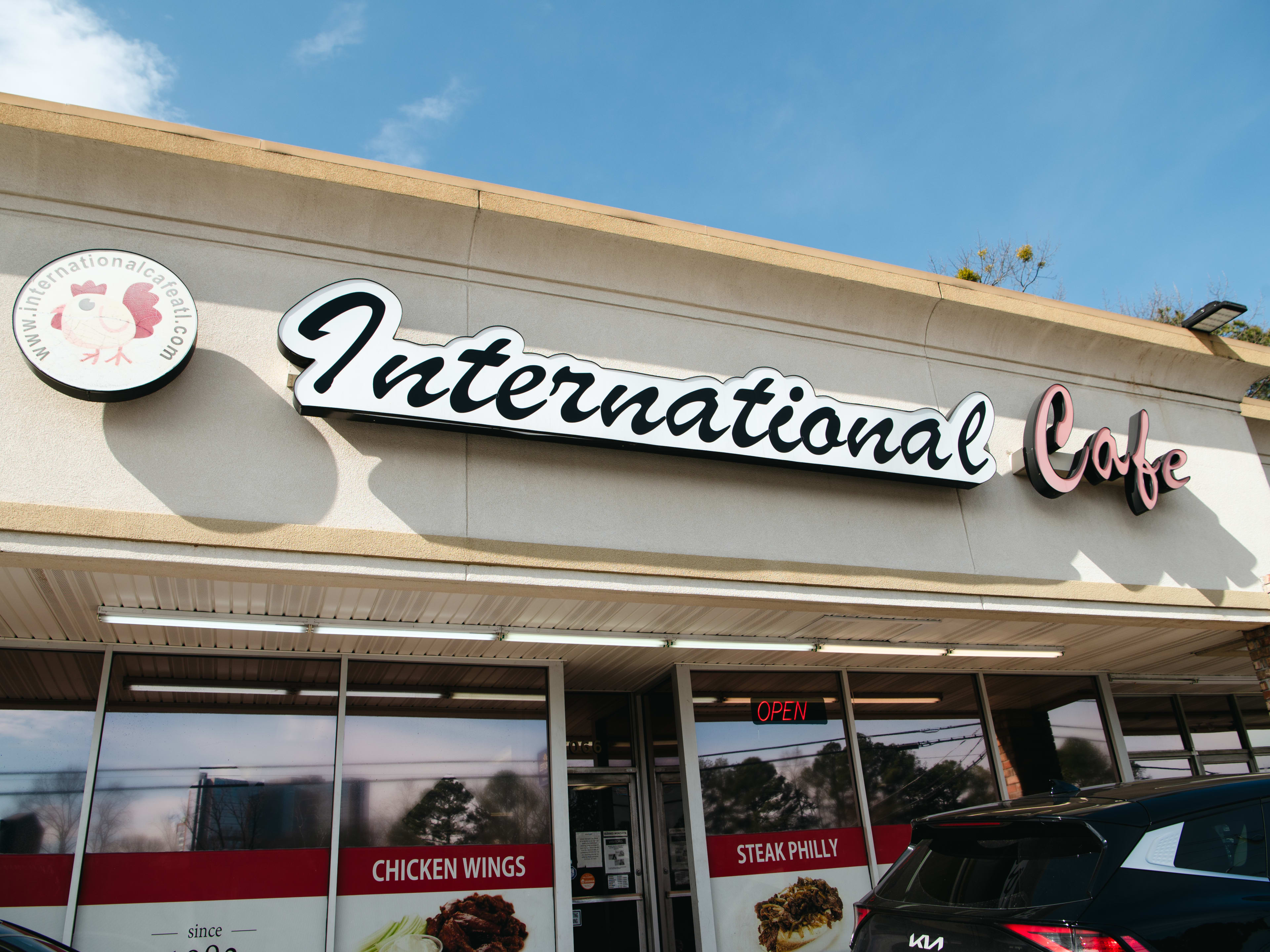 The exterior of International Cafe.