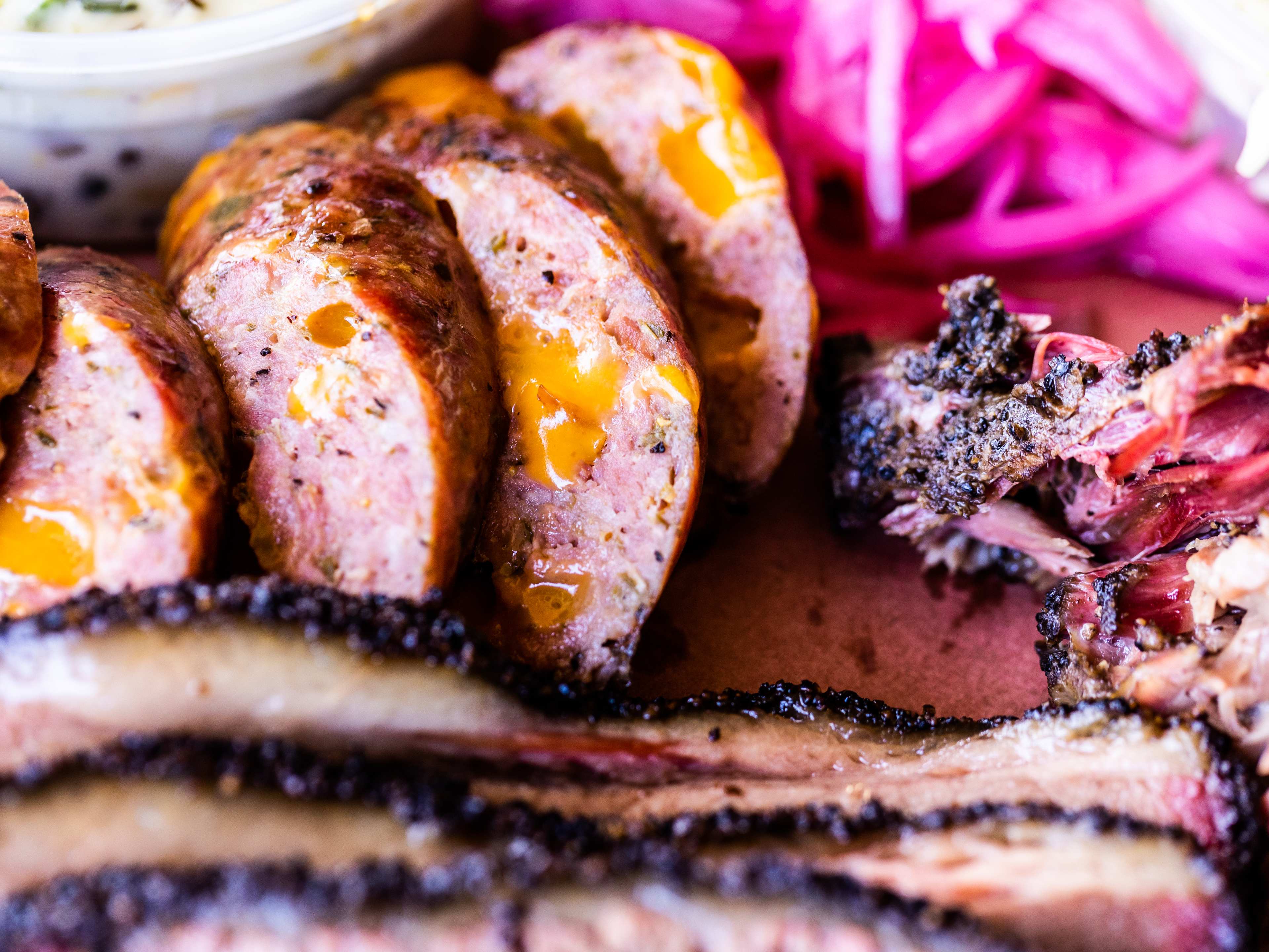 The jalapeno popper sausage from Interstellar BBQ.