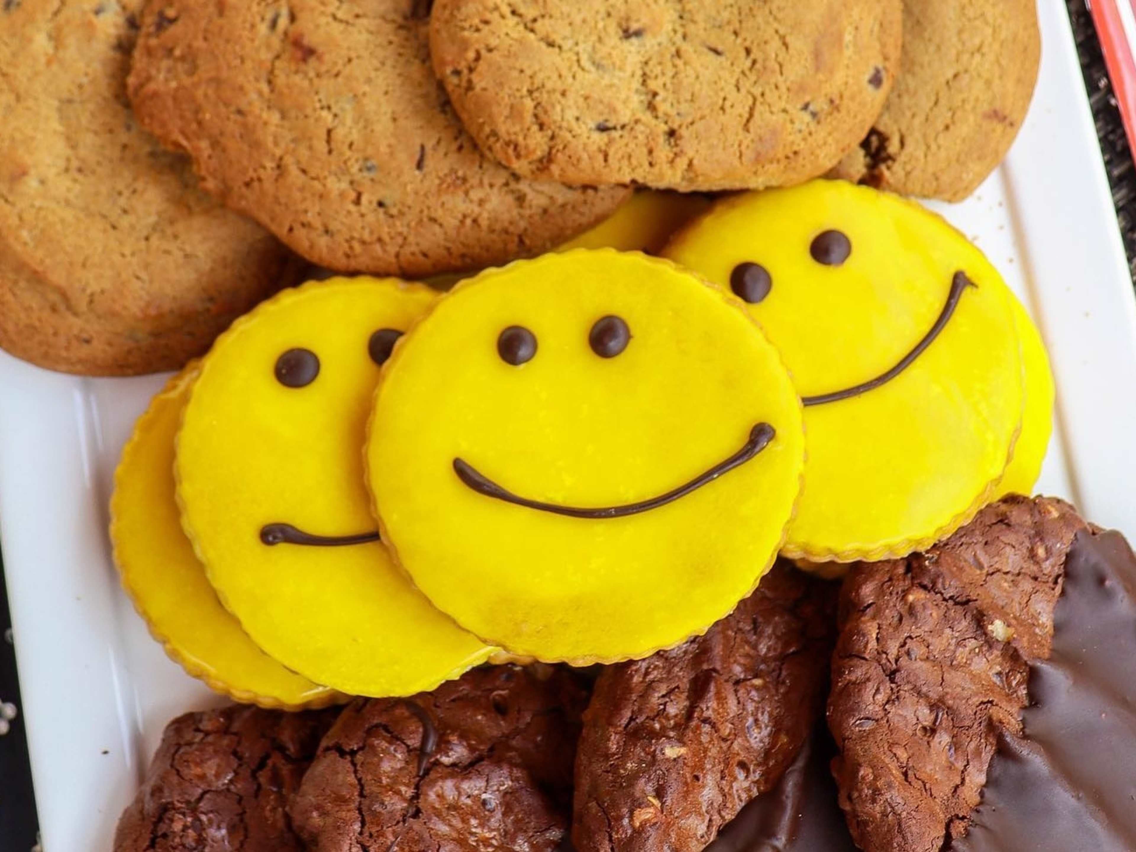 The smiley face cookies from Joanna's marketplace.