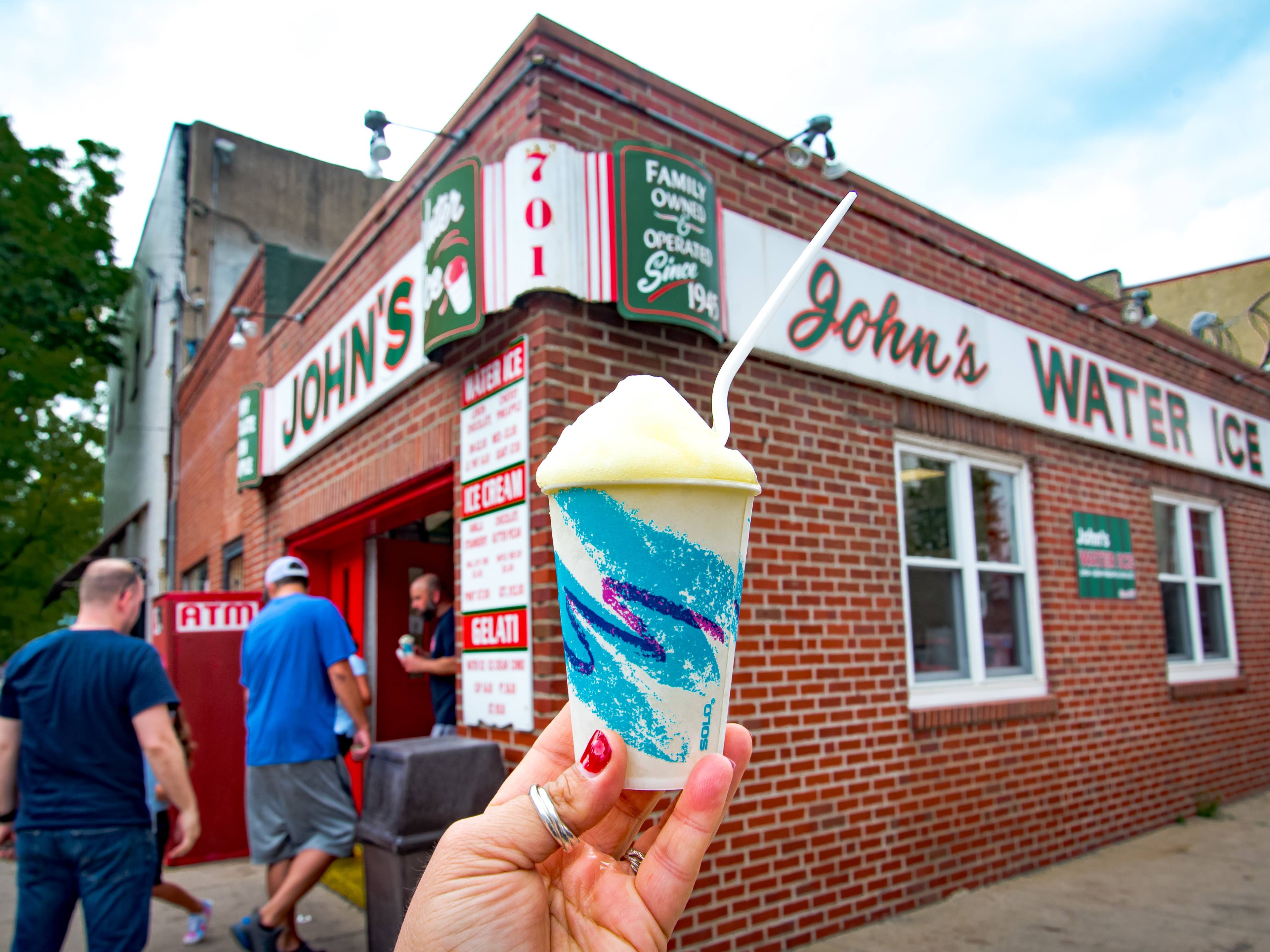 This is water ice from John's Water Ice.