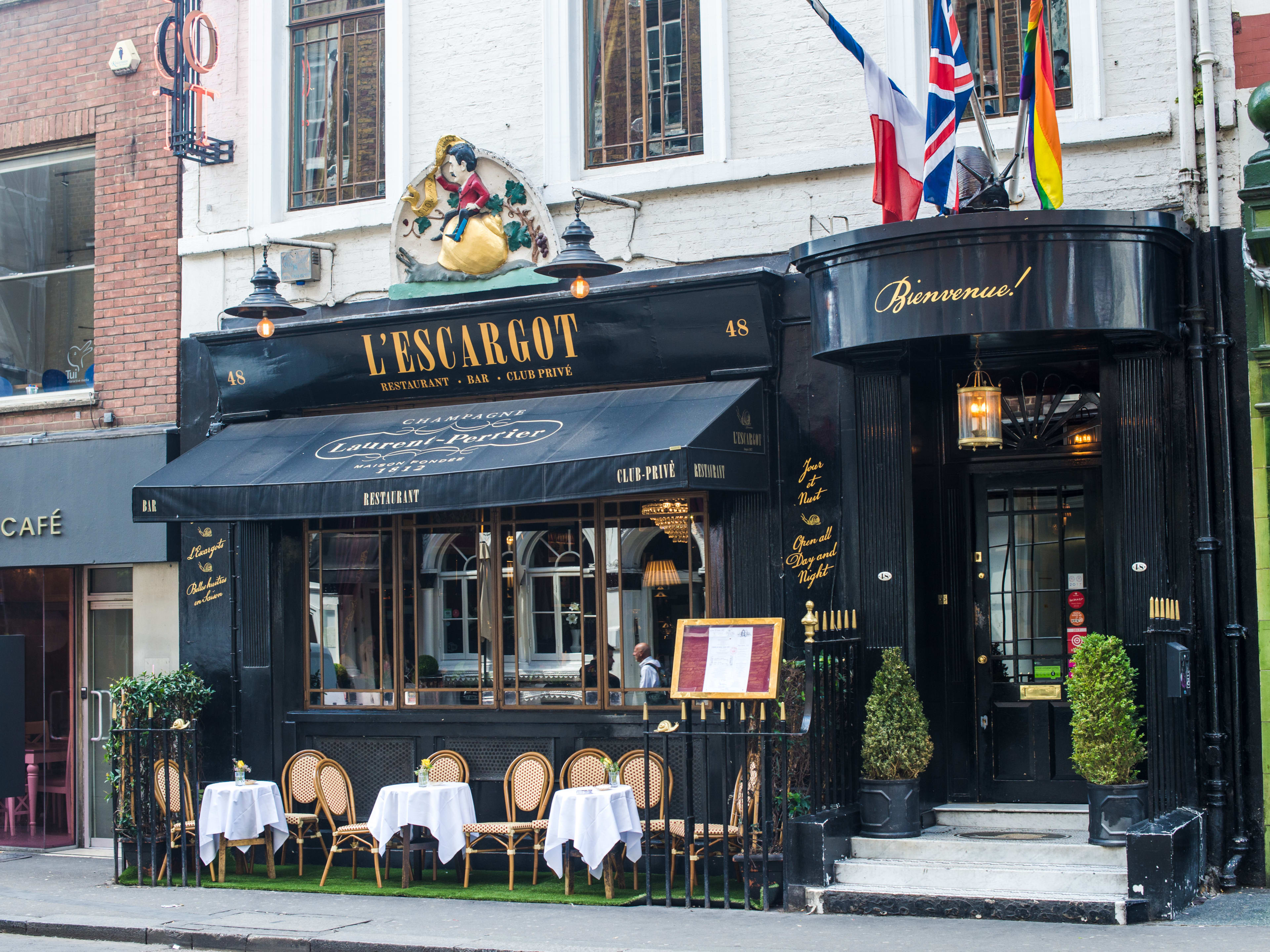 The exterior of L'Escargot on Greek Street.