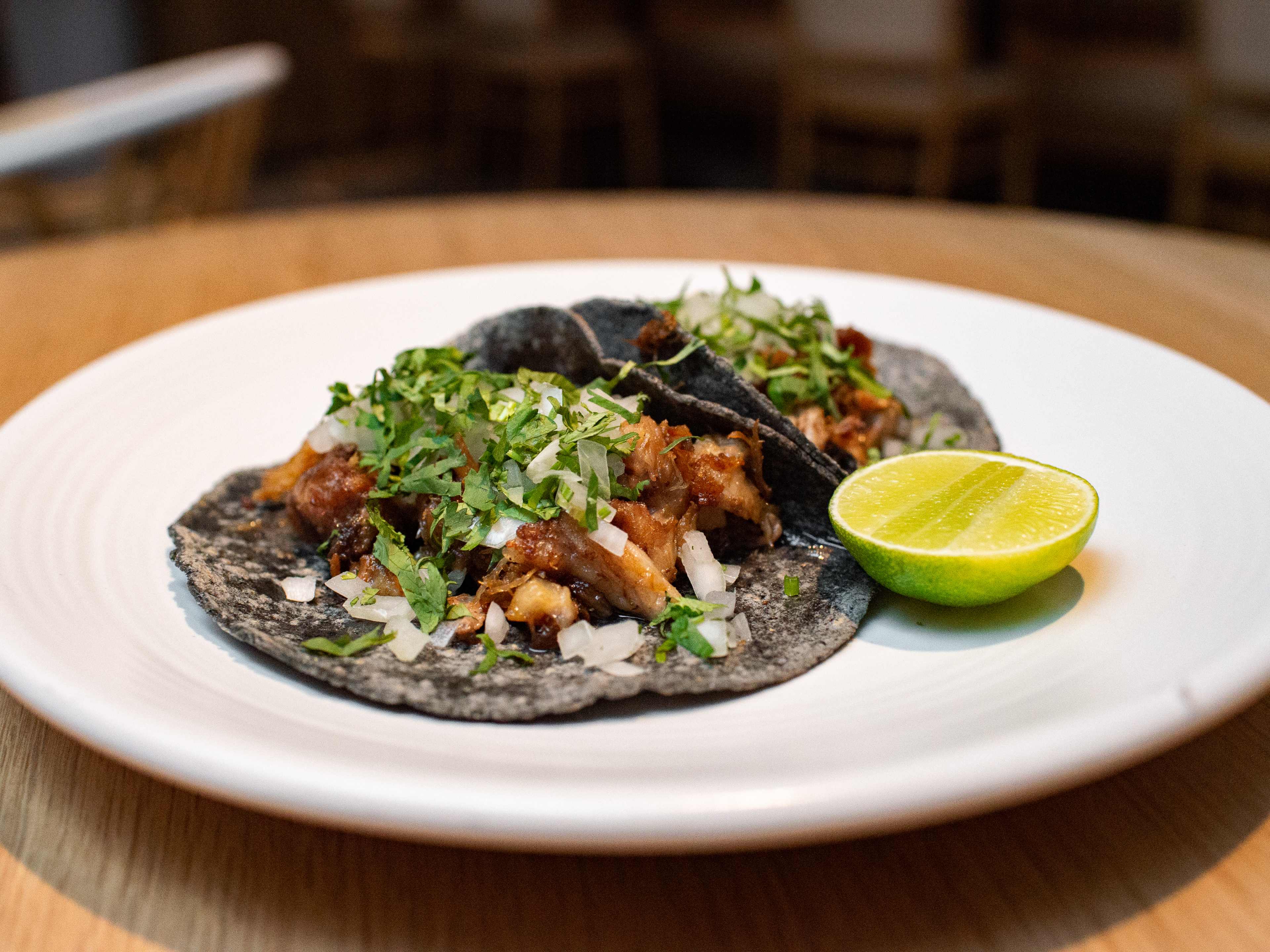 This is a taco from Condesa.