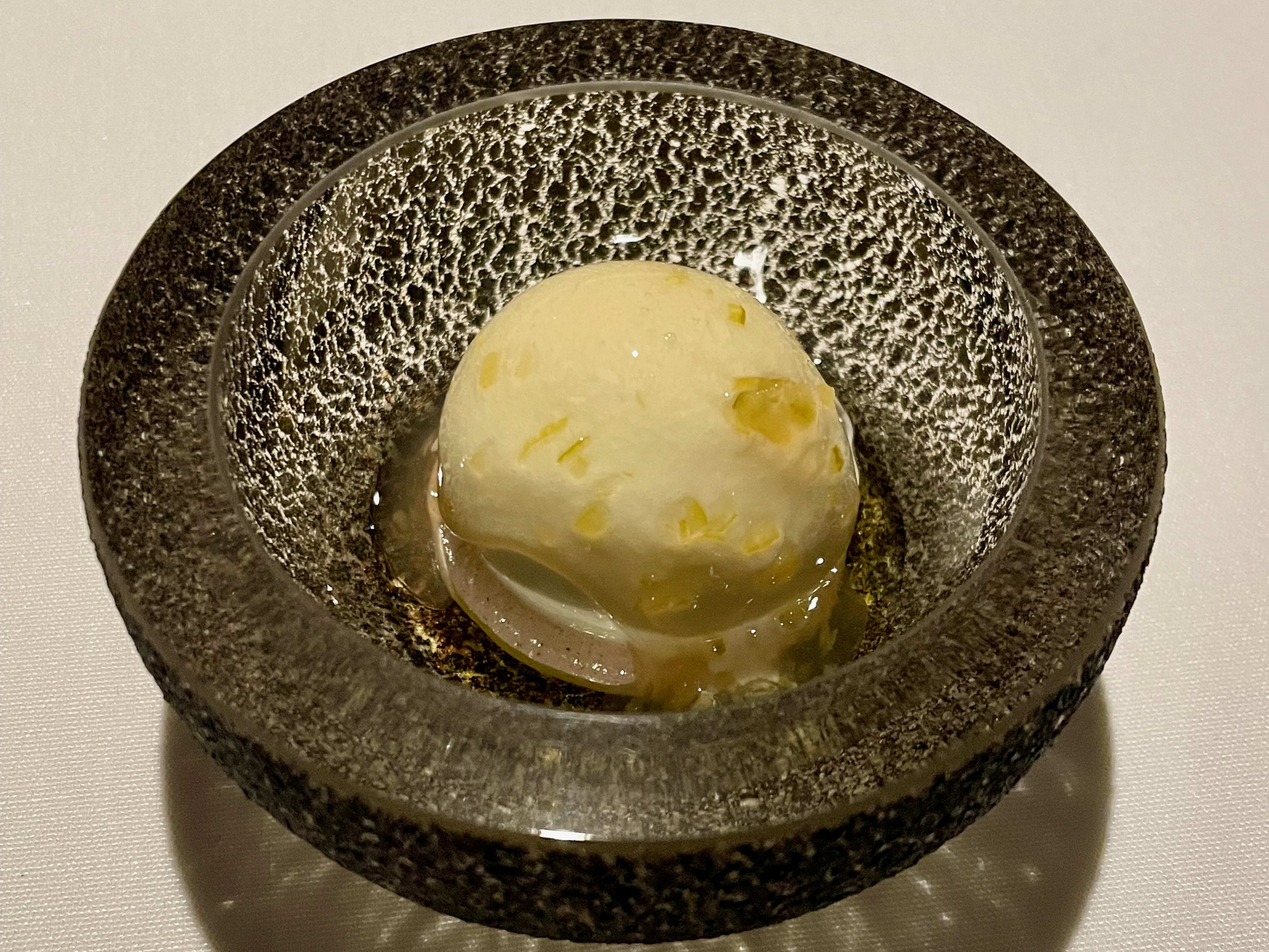 The olive oil sorbet at Kiln.