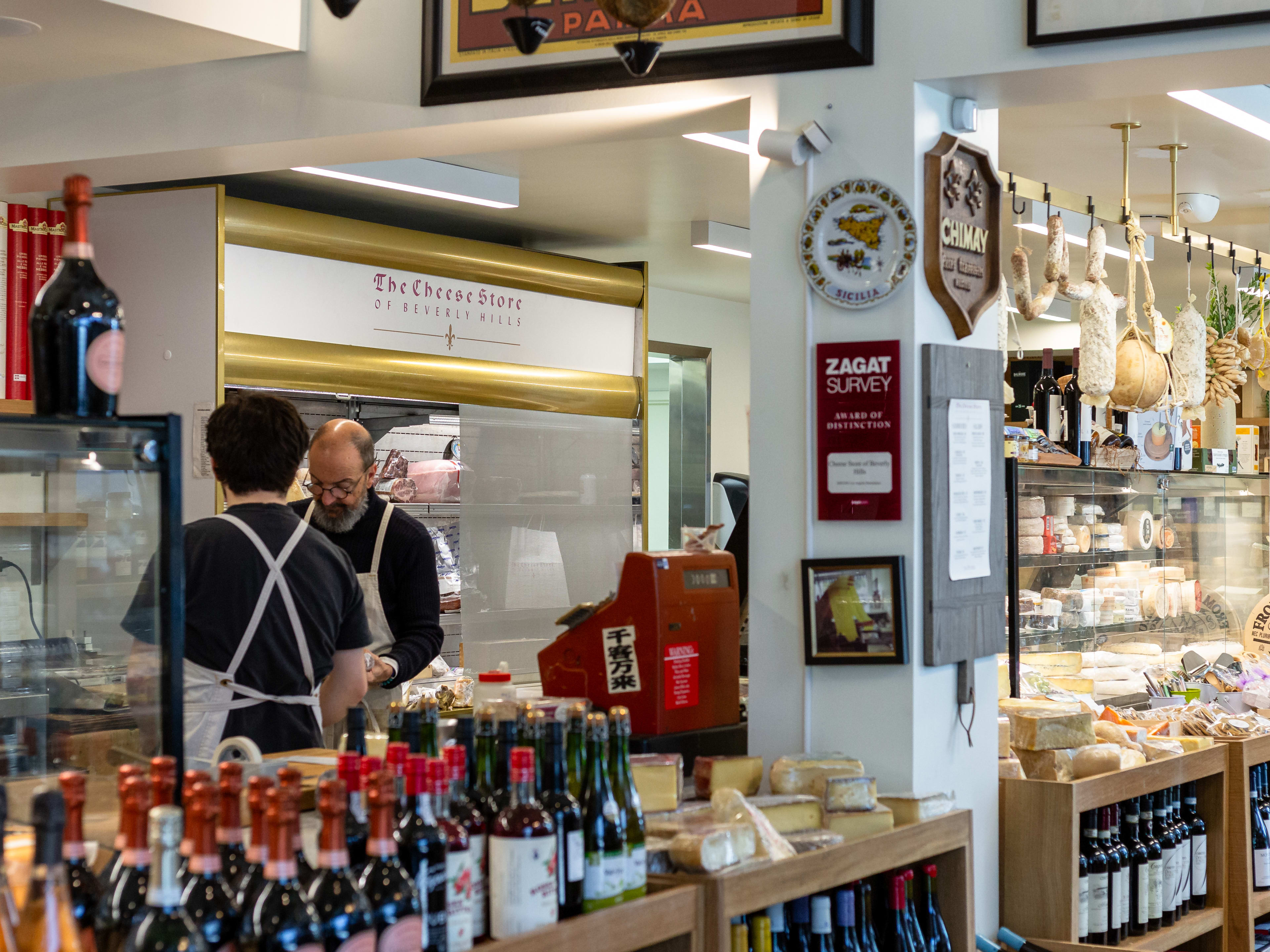 The interior of The Cheese Store Of Beverly Hills.