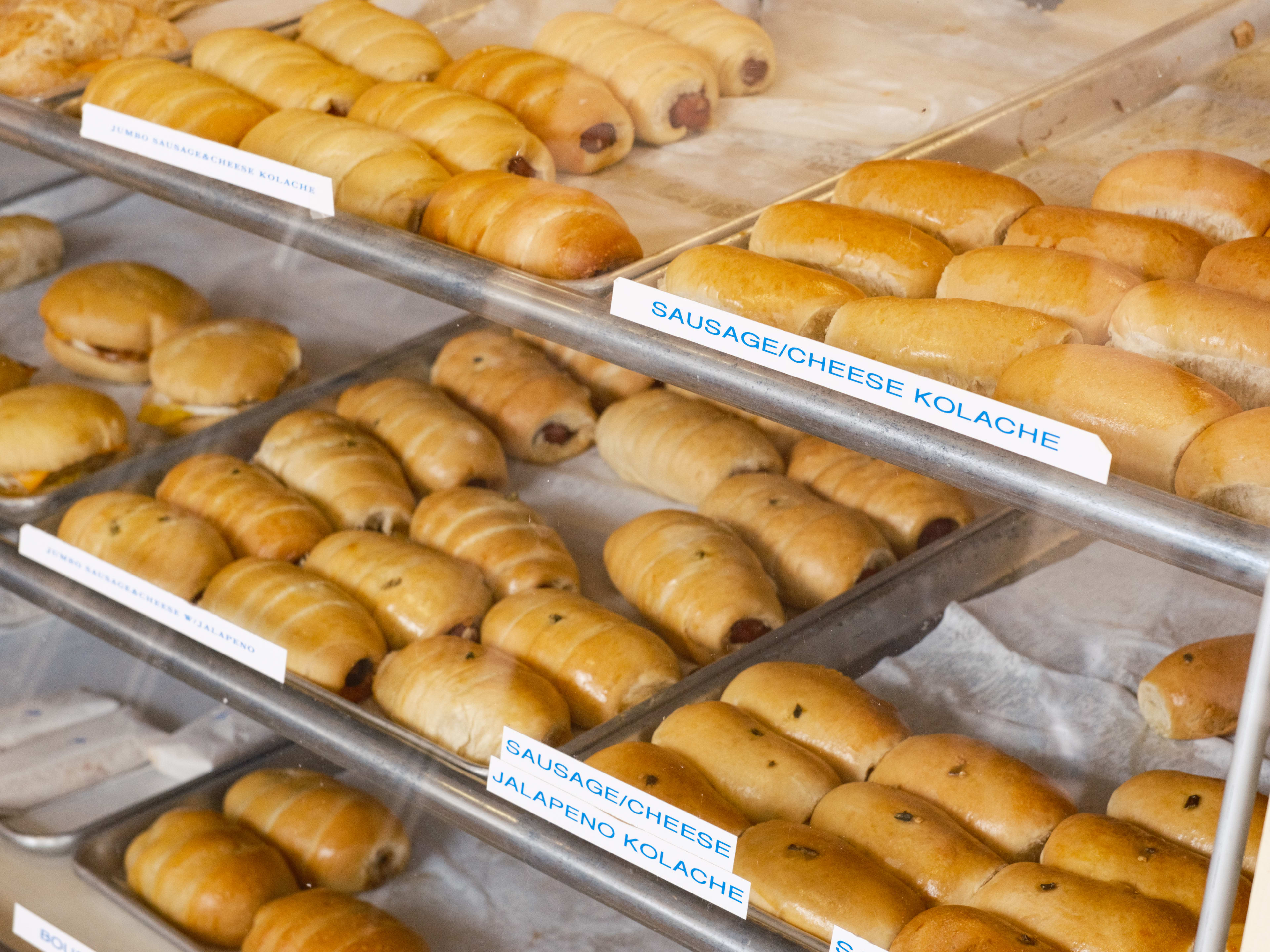 The pastry case at Le Donut.