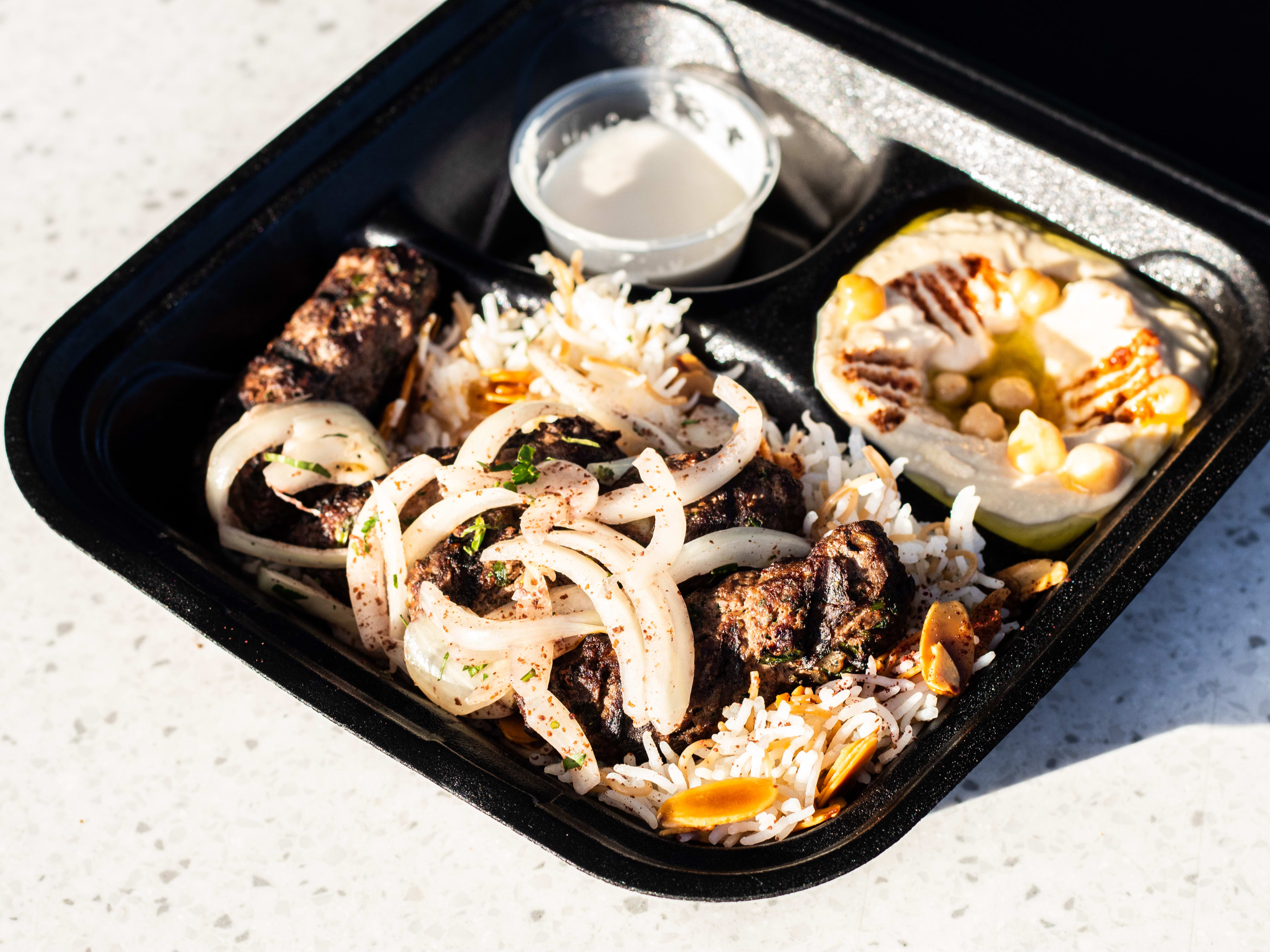 The kafta platter from Lebanese Guys.