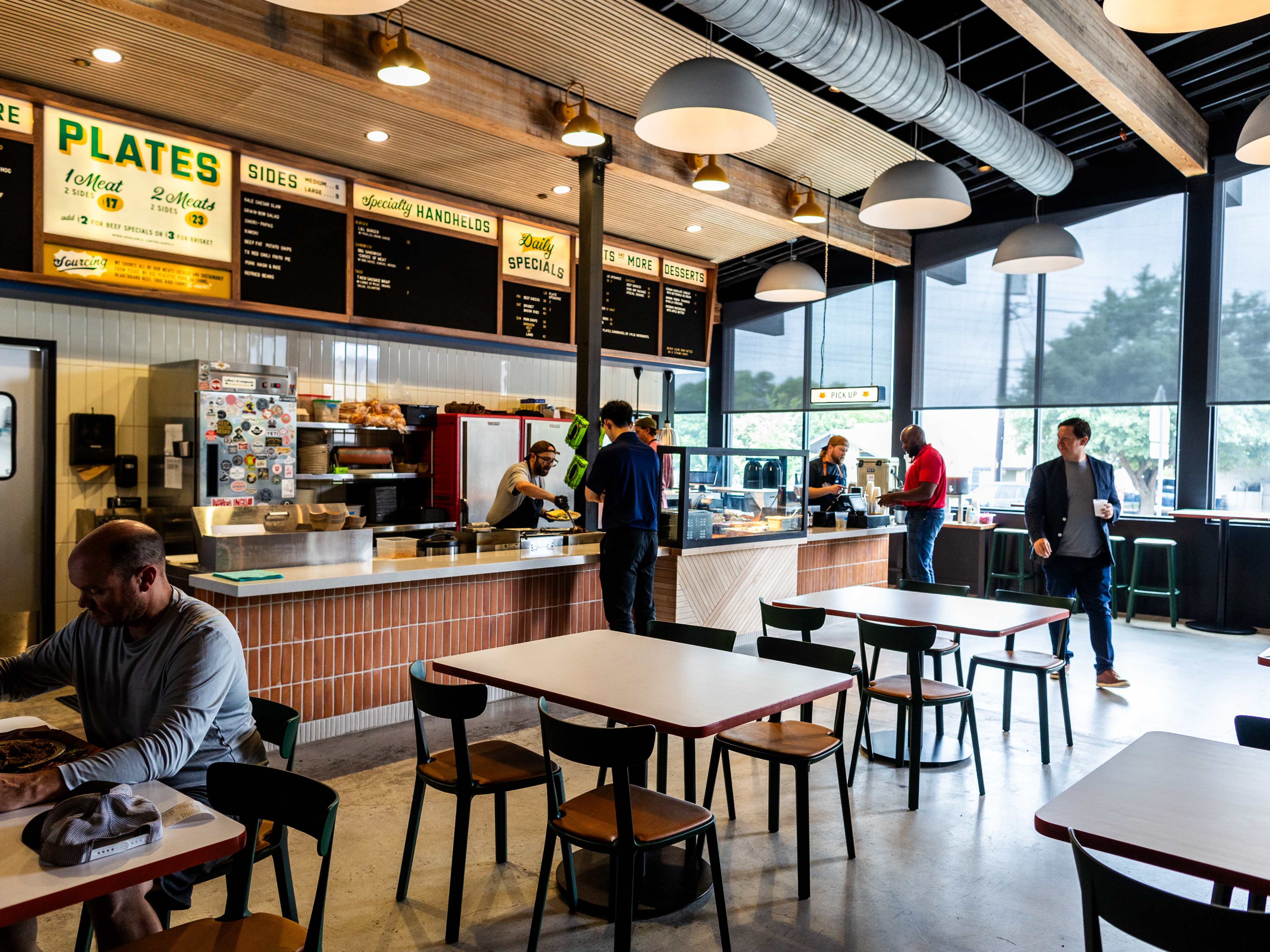 the dining room of leroy and lewis barbecue