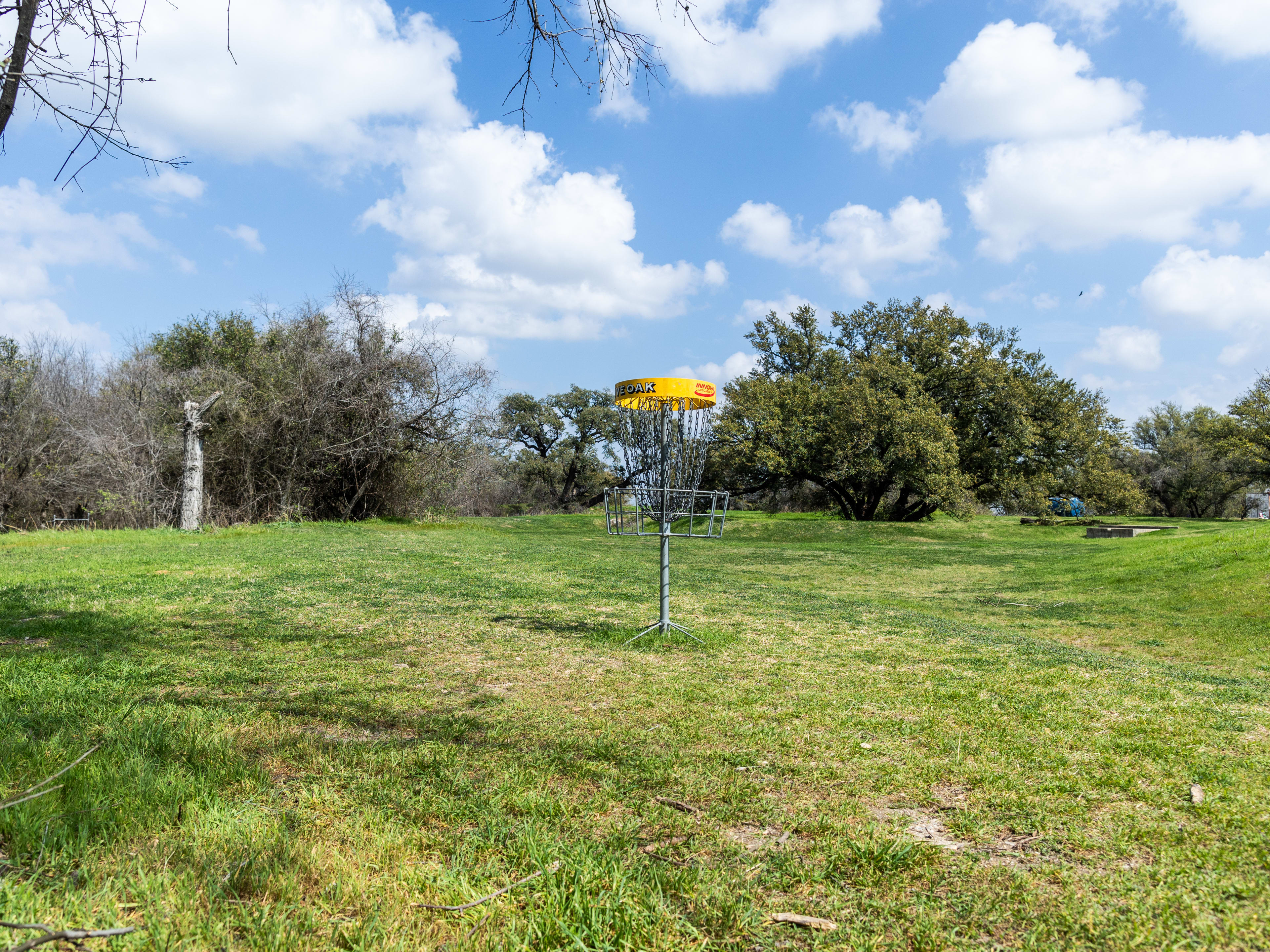 The 13-hole disc golf course at Live Oak.