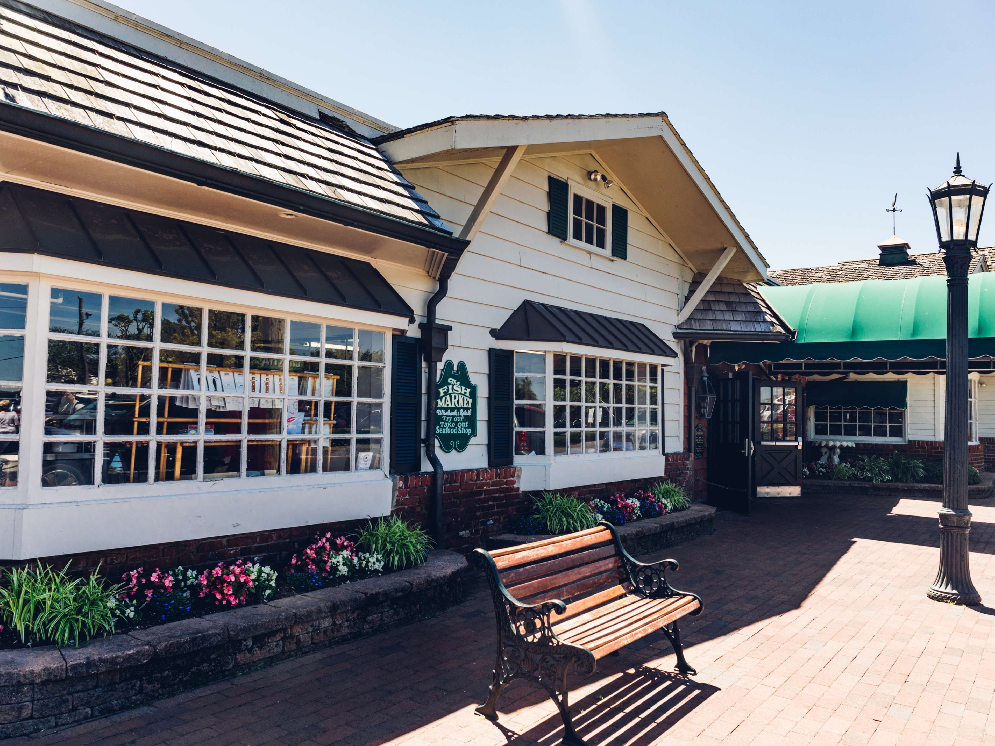 The beachy exterior of Lobster House in Cape May