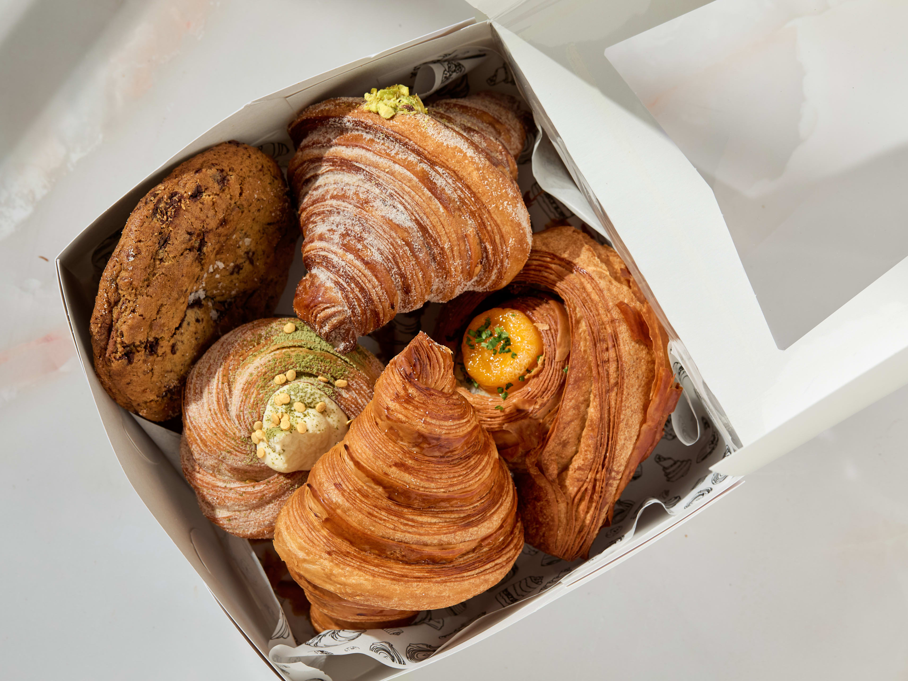 A box of pastries from Butter & Crumble