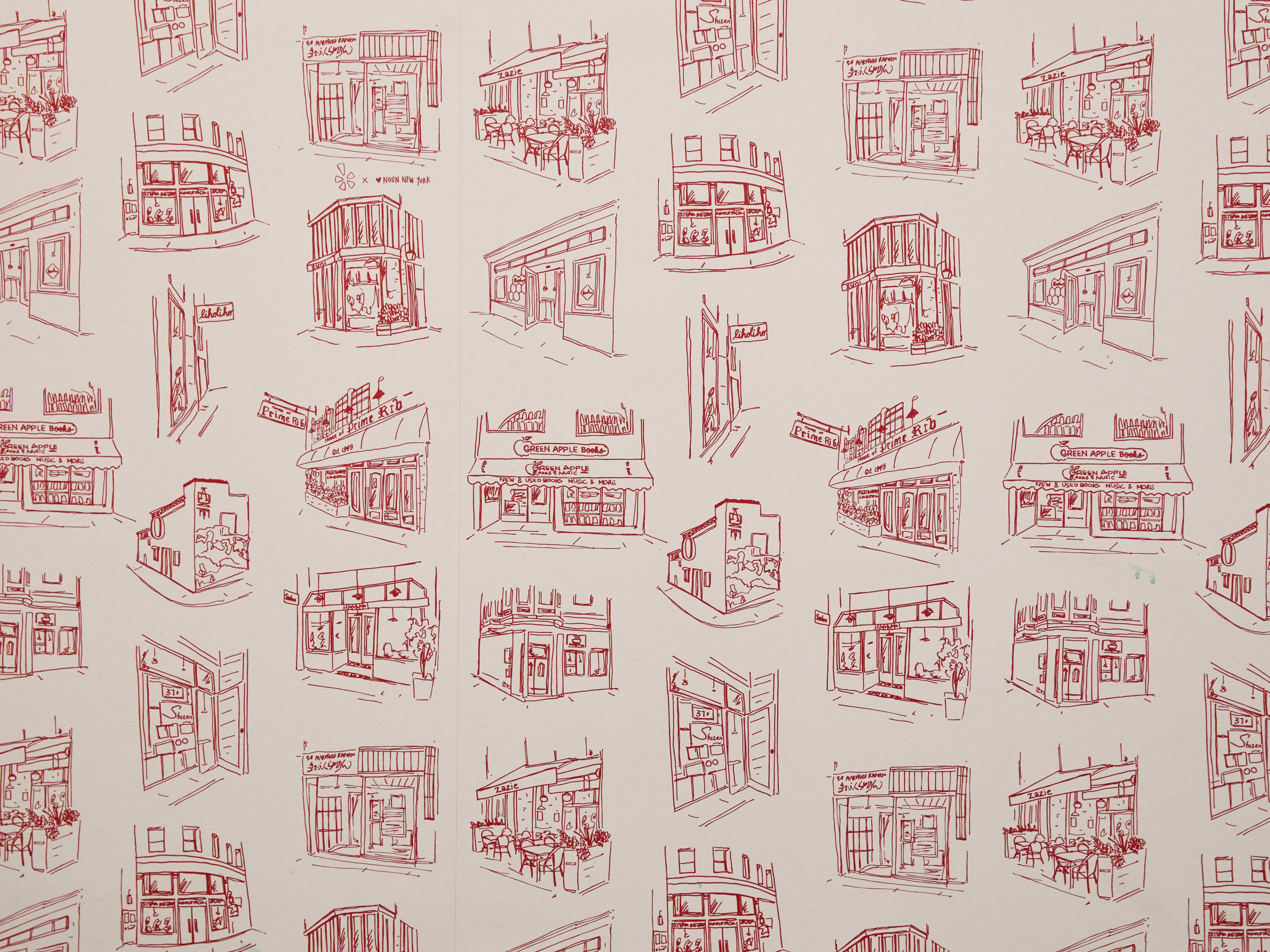 Wallpaper with SF restaurants on it at Early To Rise