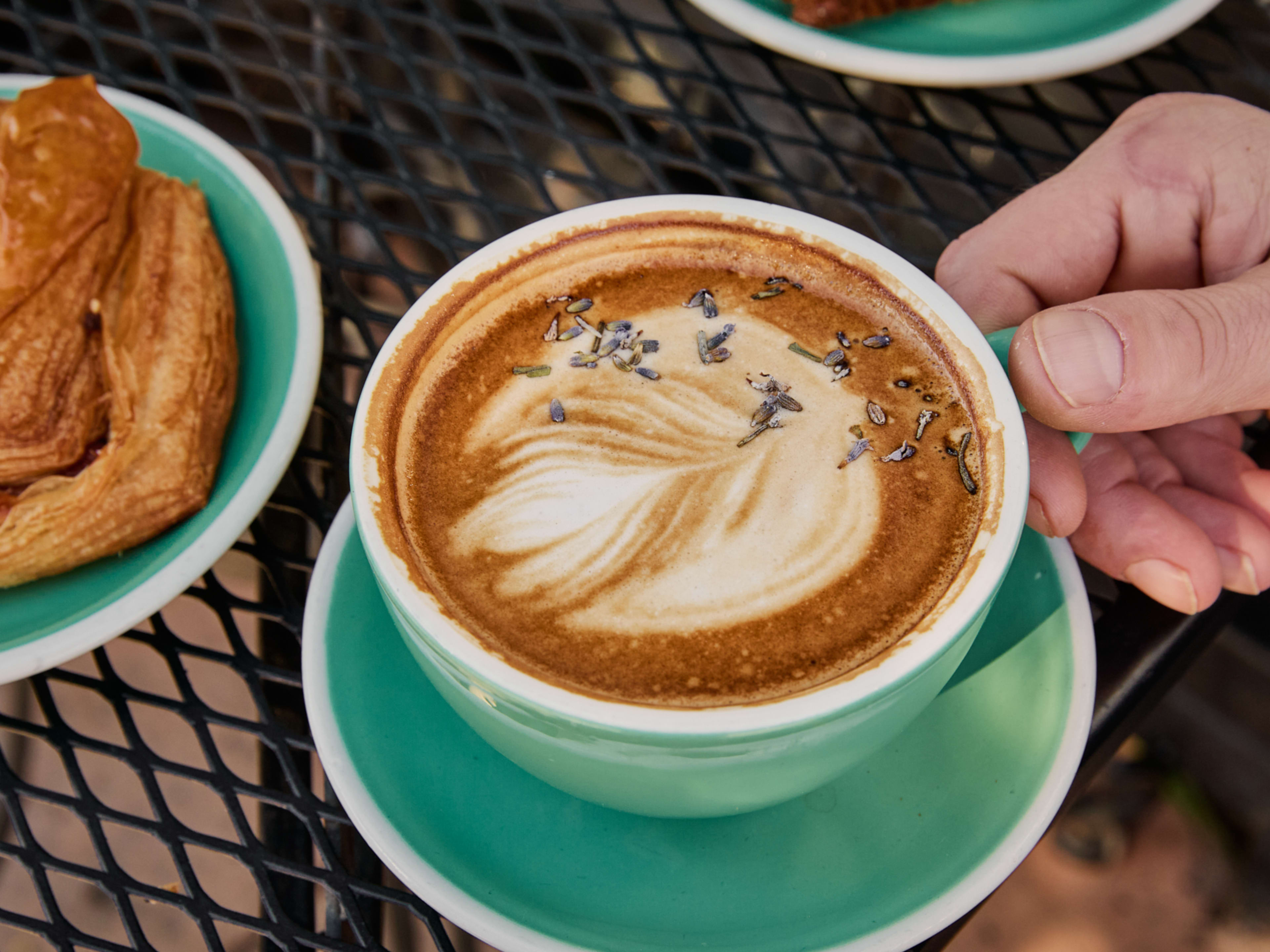 The lavender latte at Mission Blue.