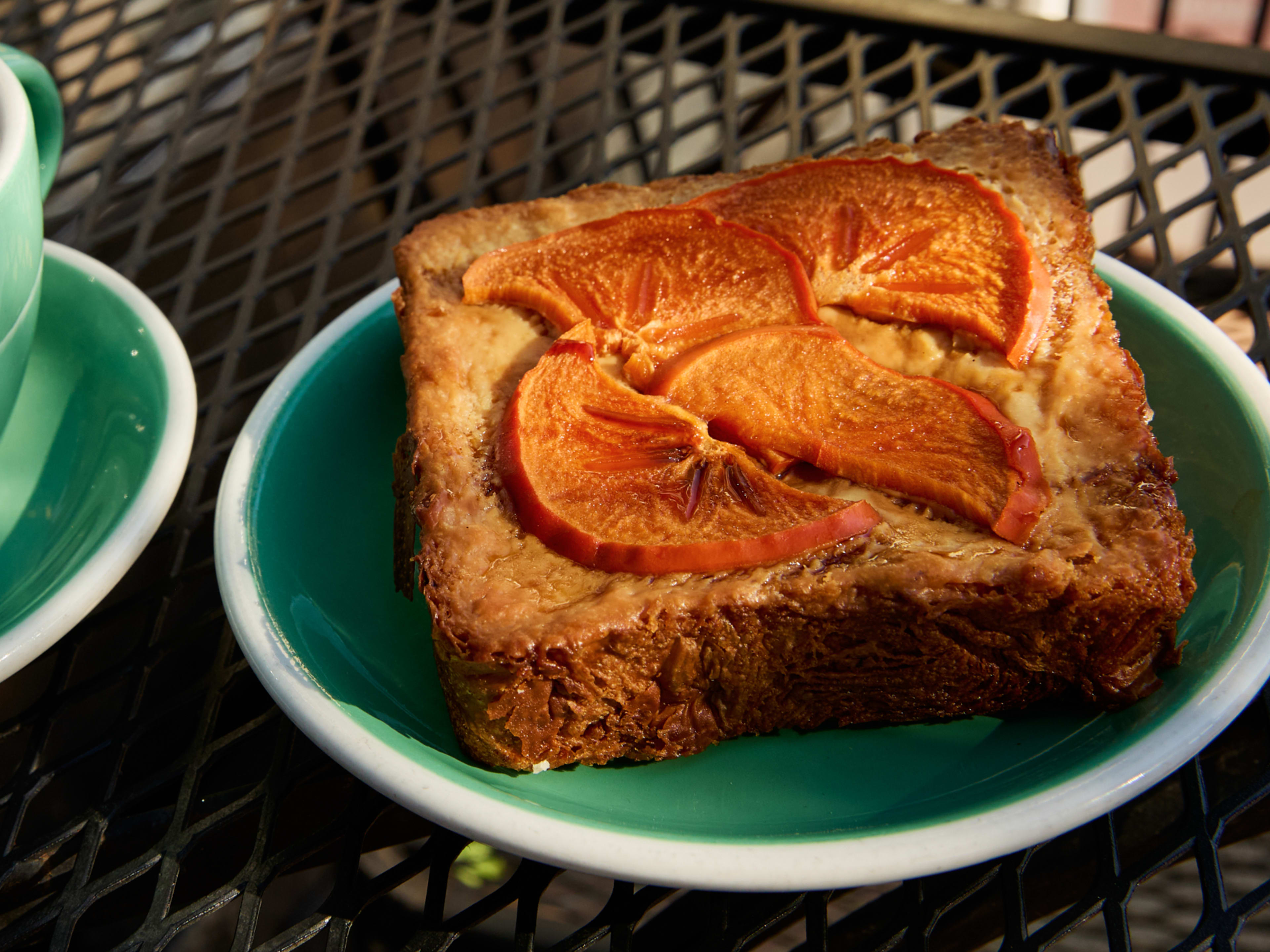 The persimmon toast at Mission Blue.