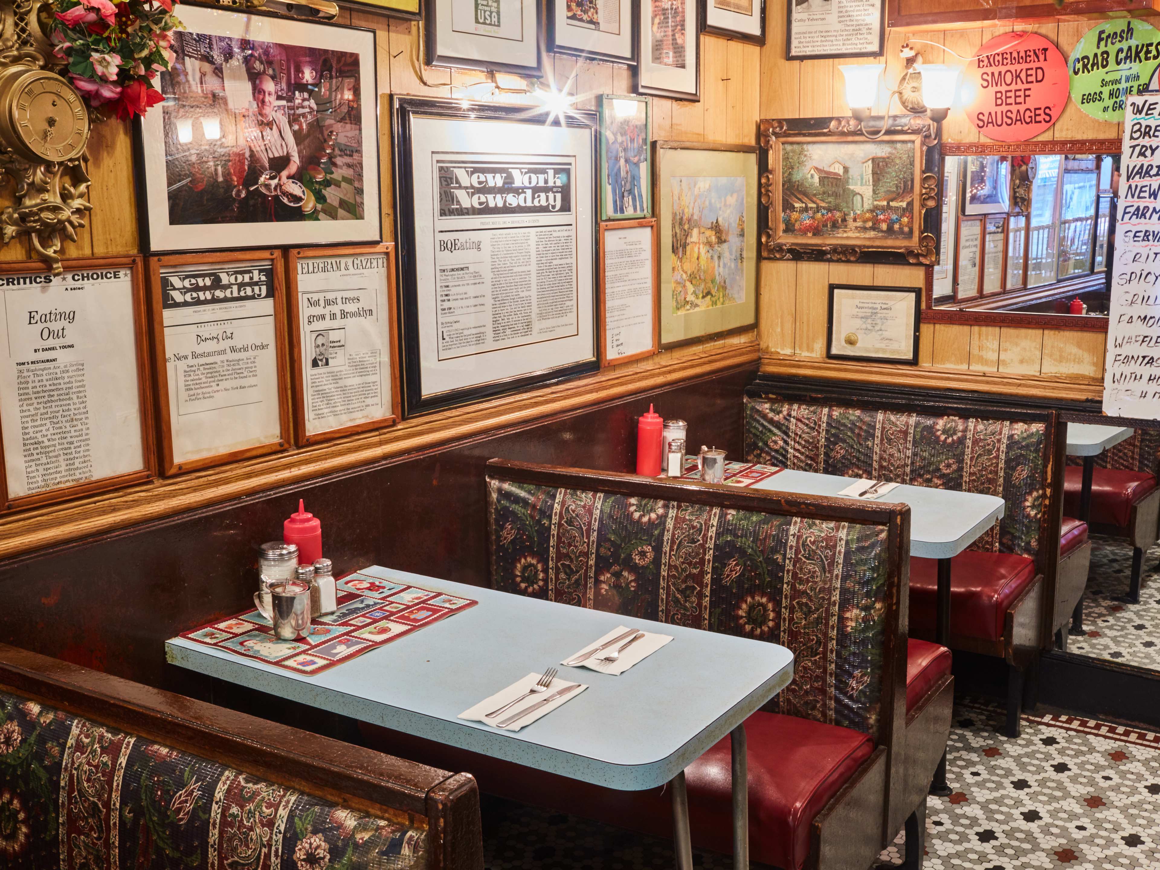 The interior of Tom's.