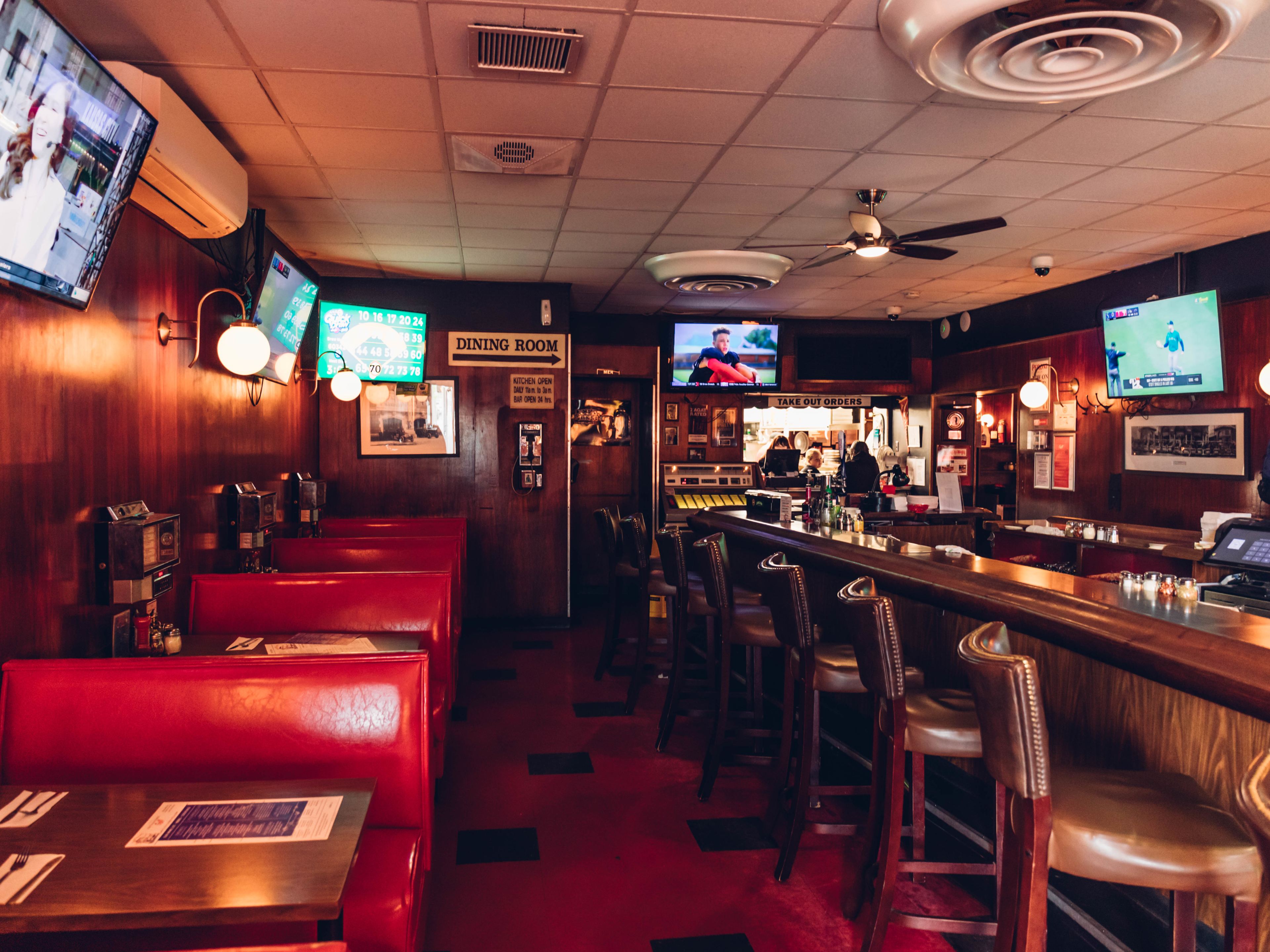 Interior dining room of Tony's Baltimore Grill.