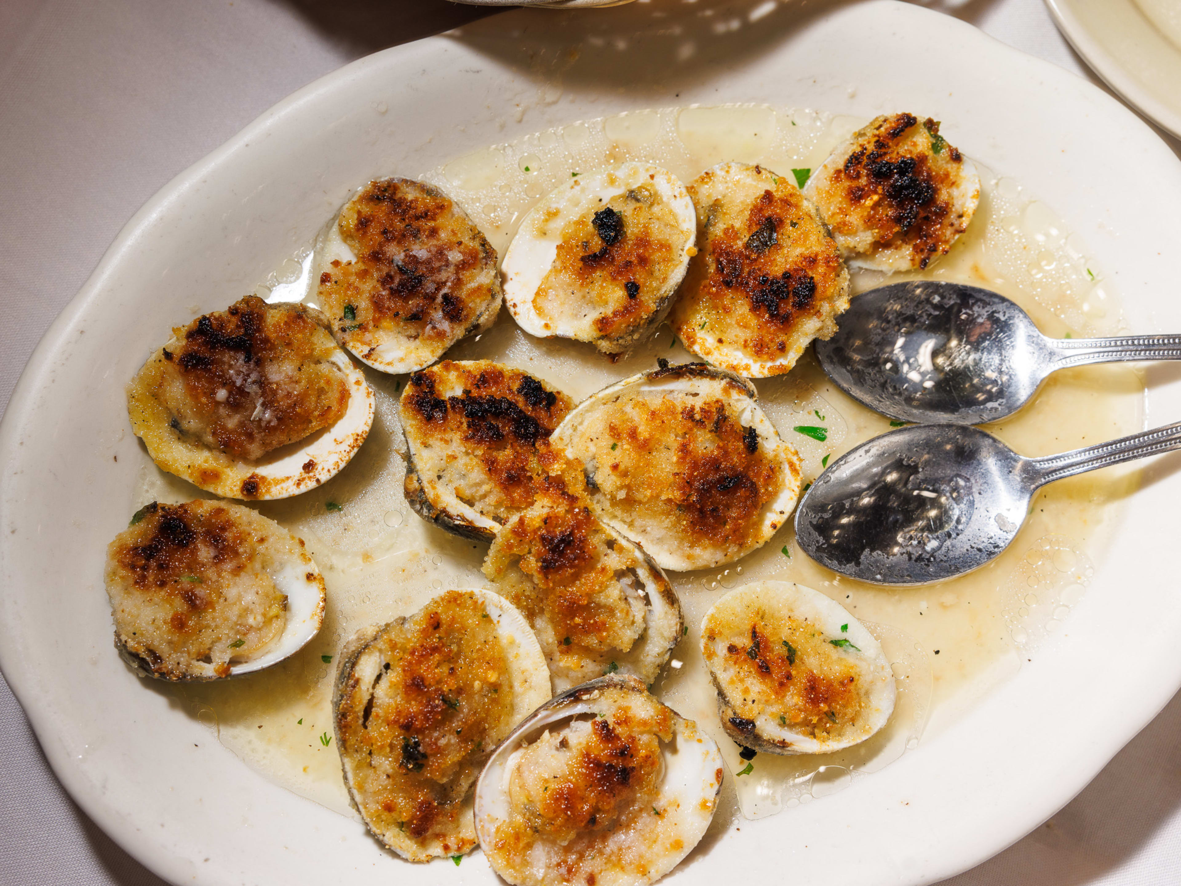 The baked clams at Don Peppe.