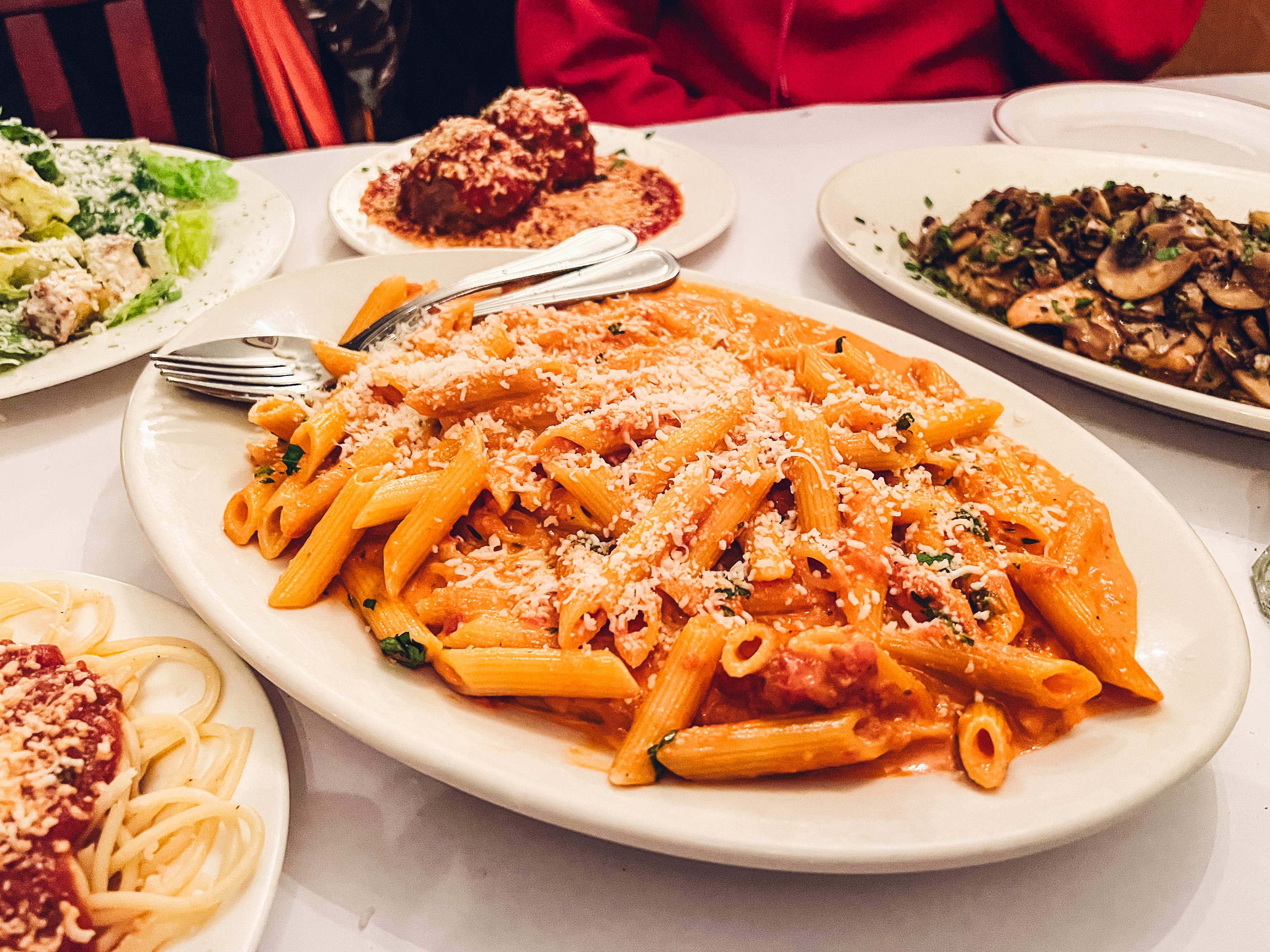 The penne alla vodka at Joe's Italian.