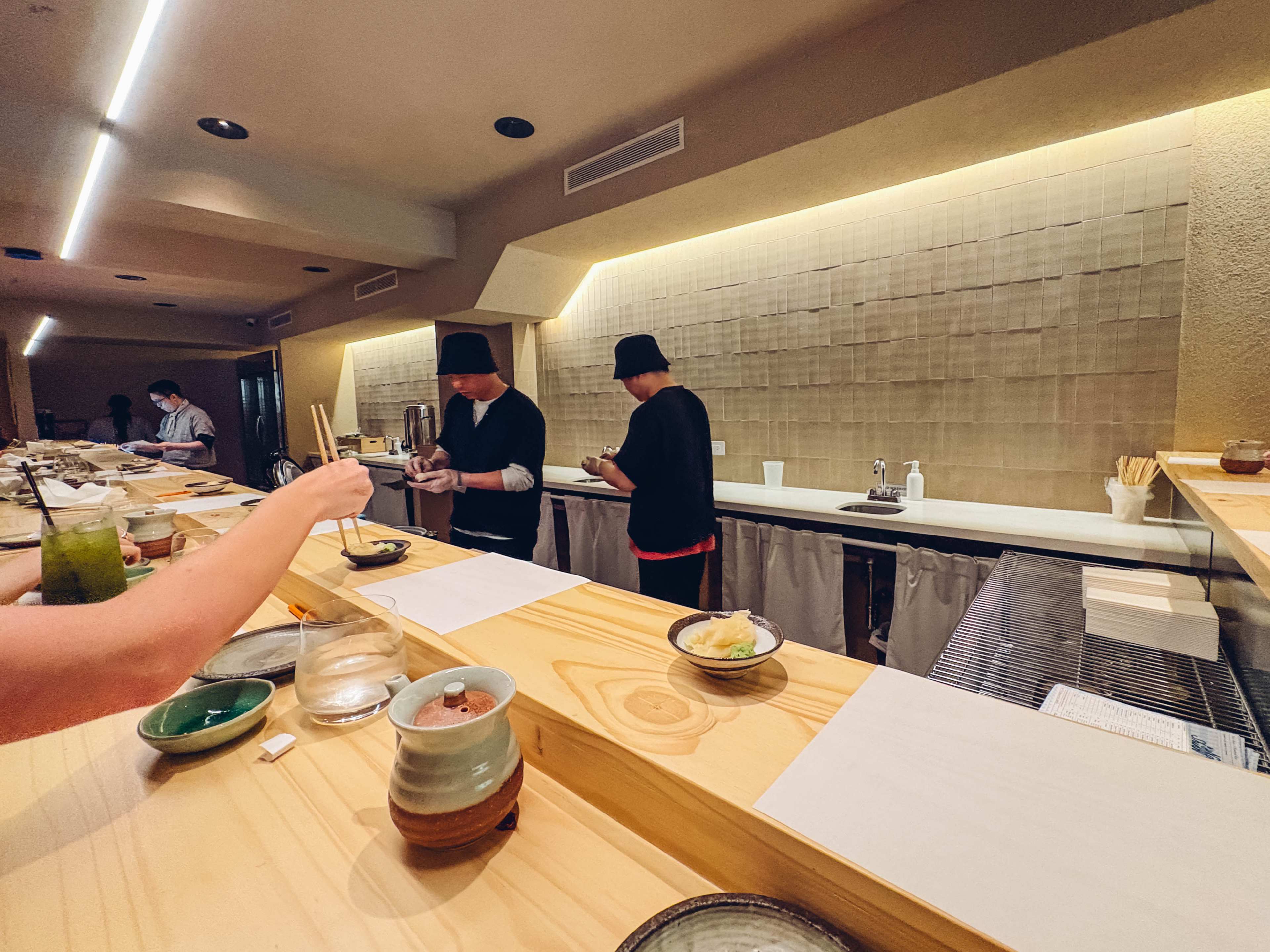 the interior of Nori Shinn, a handroll bar in the east village